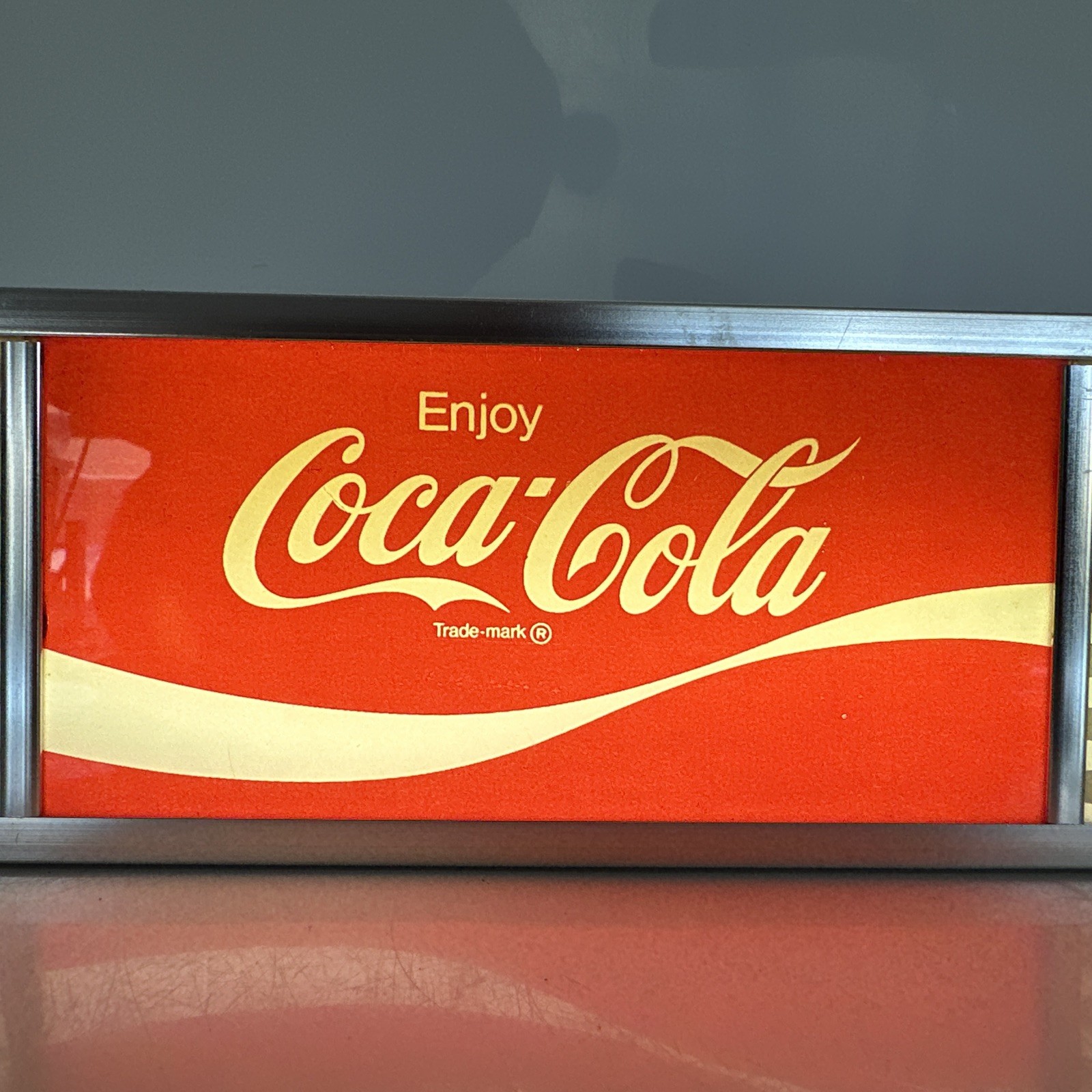 Vintage Original Coca Cola Light Up Countertop Glass Sign Display*New Bulb* Read