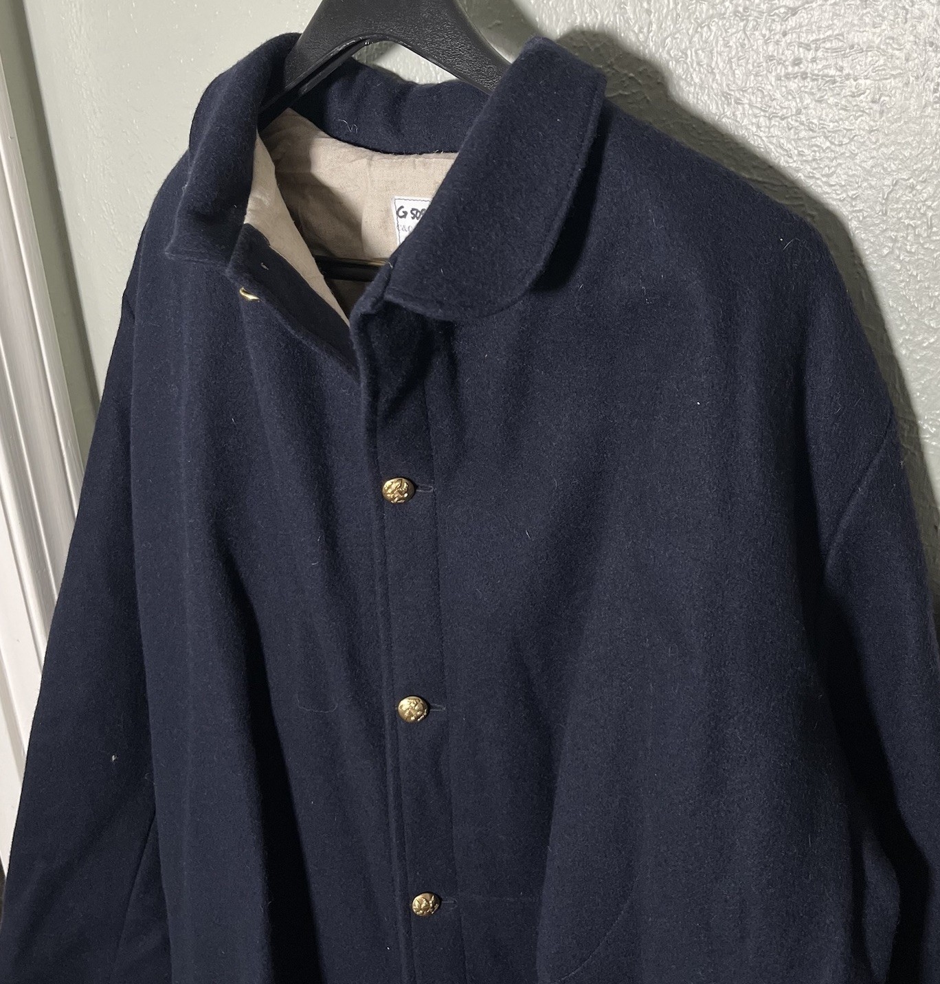 Civil War Union Wool Sack Coat Navy Blue Size 50 Repro by C&C Sutlery USA Made