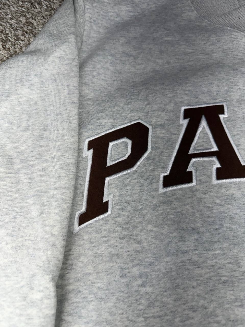 Parke Women's Sweatshirt Set Light Grey, Brown Size L-XL