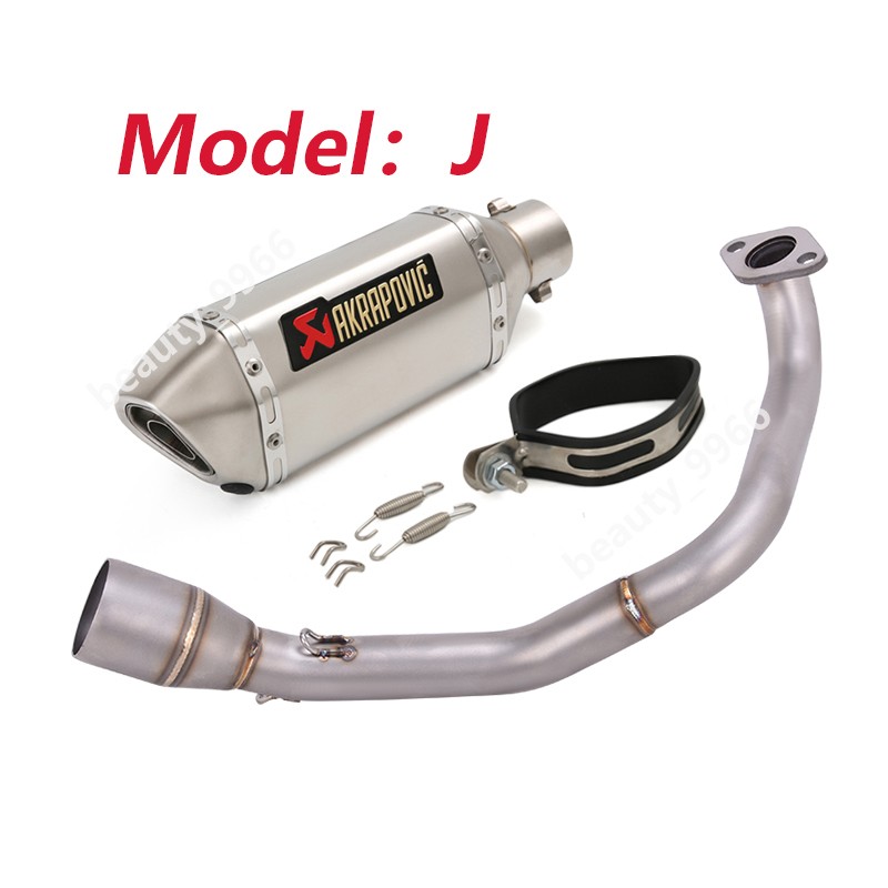 For Honda NAVI 110 2017-2025 Exhaust System Mid Link Pipe Muffler Tip Black