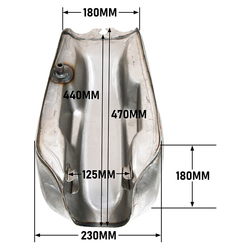 Unpainted 2.4gal. 2.4Gallon Custom Cafe Racer Gas Fuel Tank Fit for Honda Yamaha