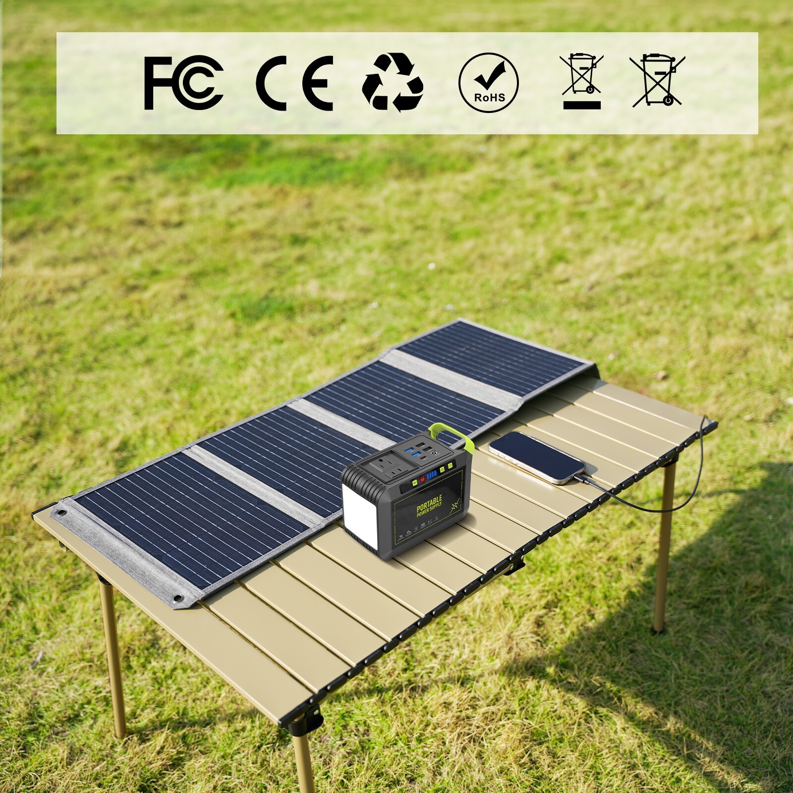MHPOWOS USB Portable Solar Panel 40W Camping Backpacking Hiking Gear Equipment