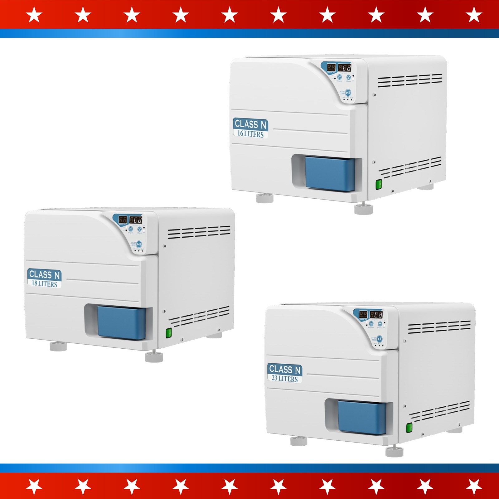 16/18/23L Class N Dental Medical Autoclave Steam Sterilizer with Drying Function