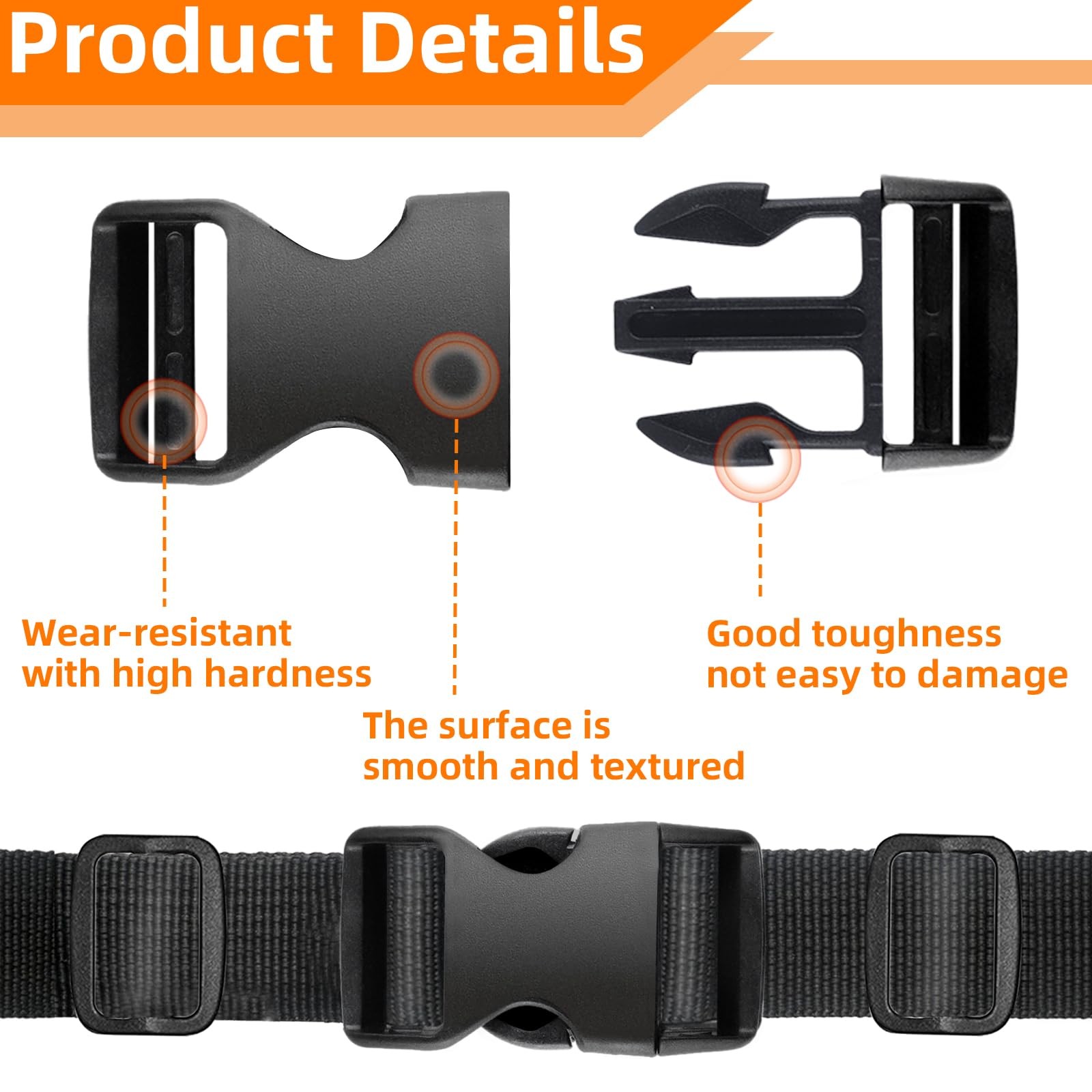 8 Set 1 inch buckles for straps Clip Quick Side Release Buckles,buckle straps wi