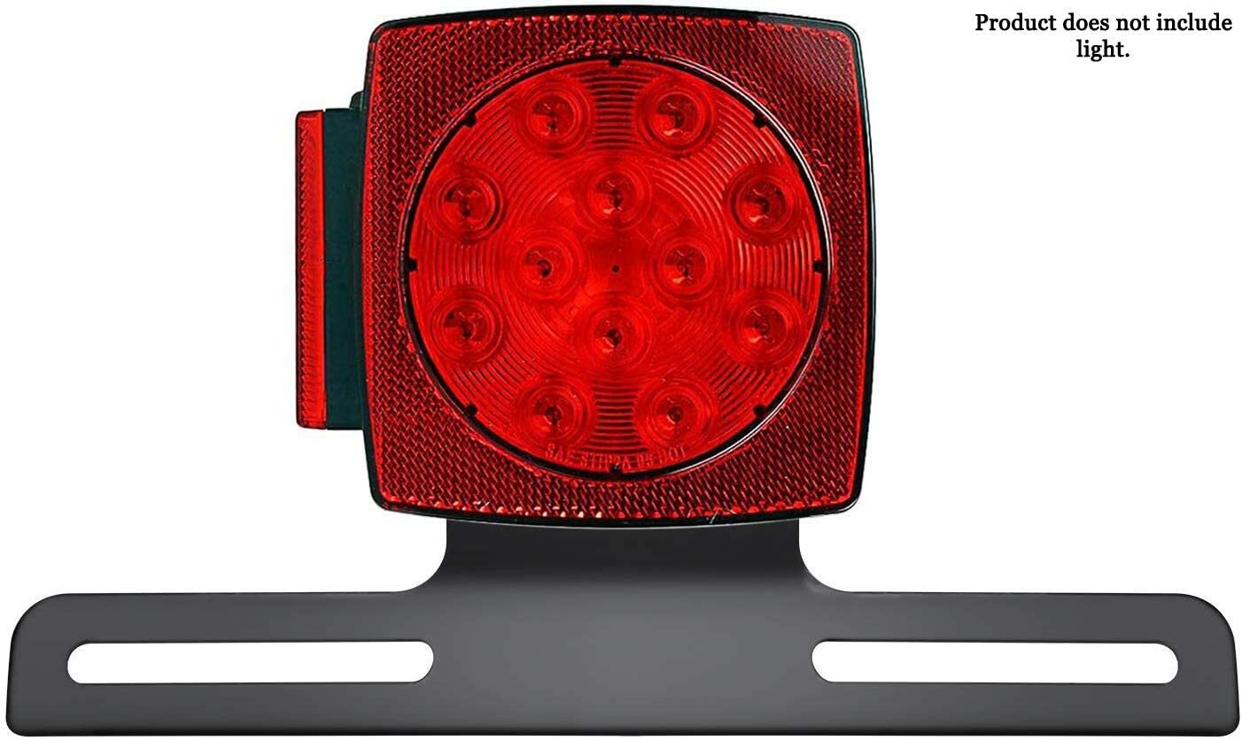 Steel License Plate Bracket with Light Mount for Trailers Trucks Cars