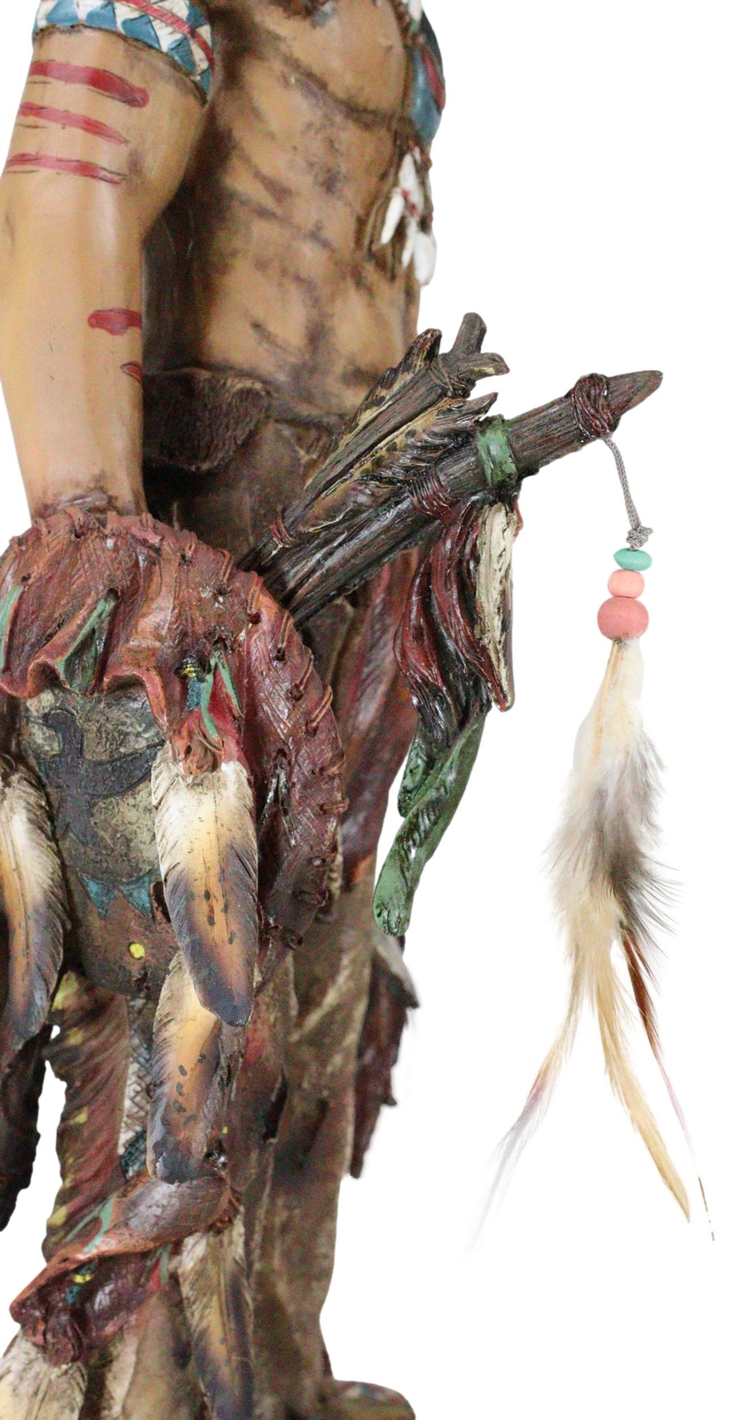 Native American Indian Eagle Warrior Tribal Hero With Axe And Shield Figurine