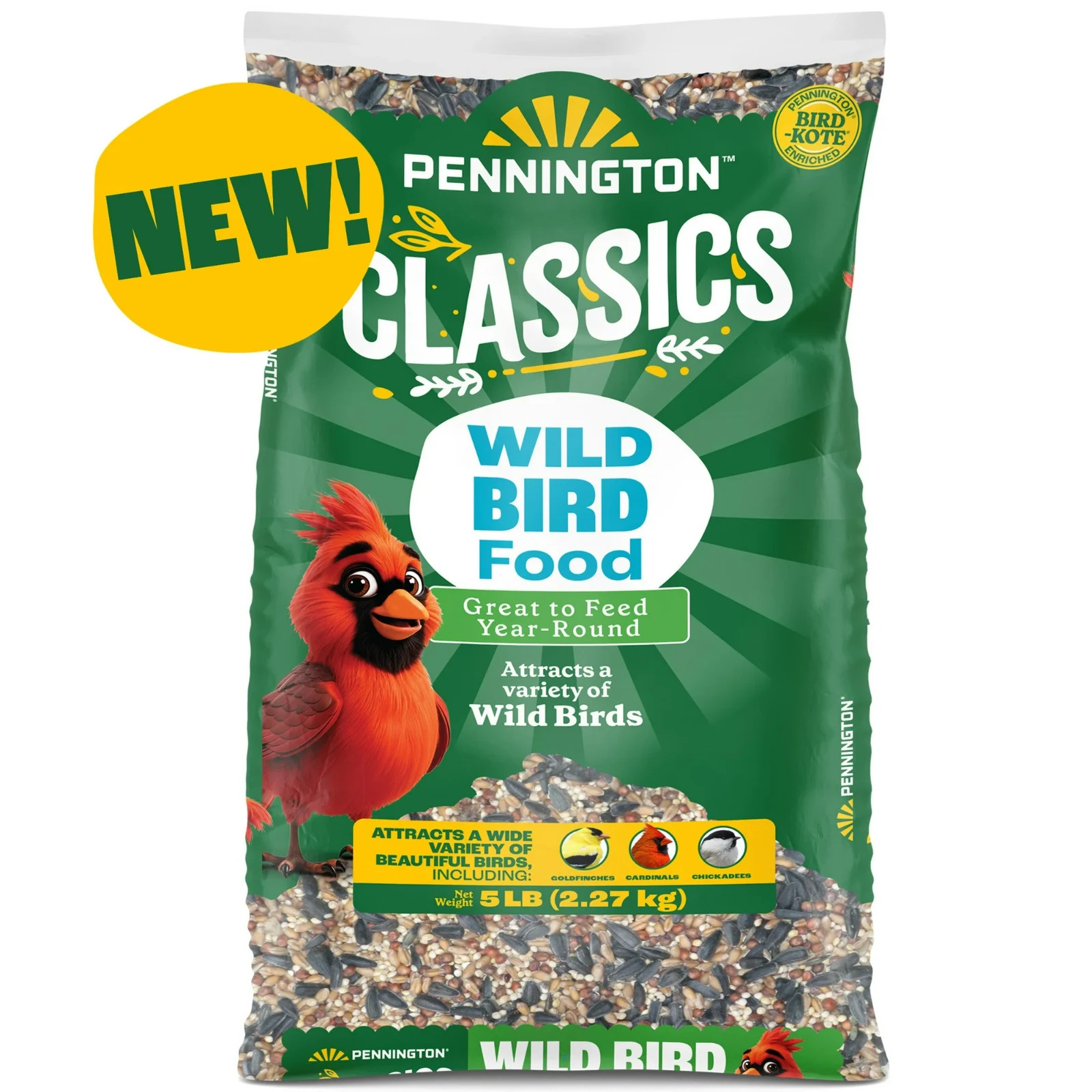Pennington Classic Wild Bird Feed and Seed Bag 15 lb. Birds Food