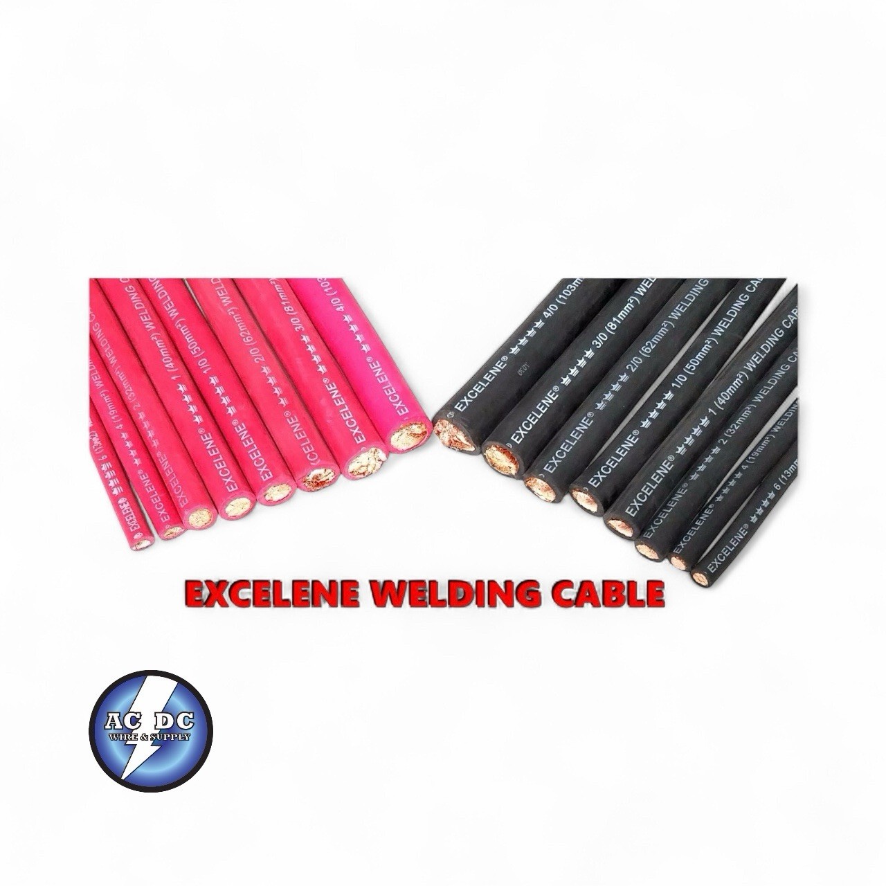 Excelene Battery and Welding Cable Copper 4/0 TO 6 Gauge AWG Size By the Foot