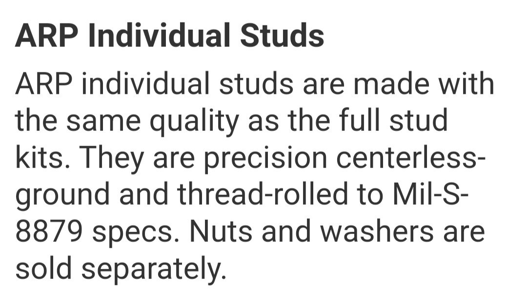 ARP Single Head Stud - 7/16 x 5 ARP AP5.000