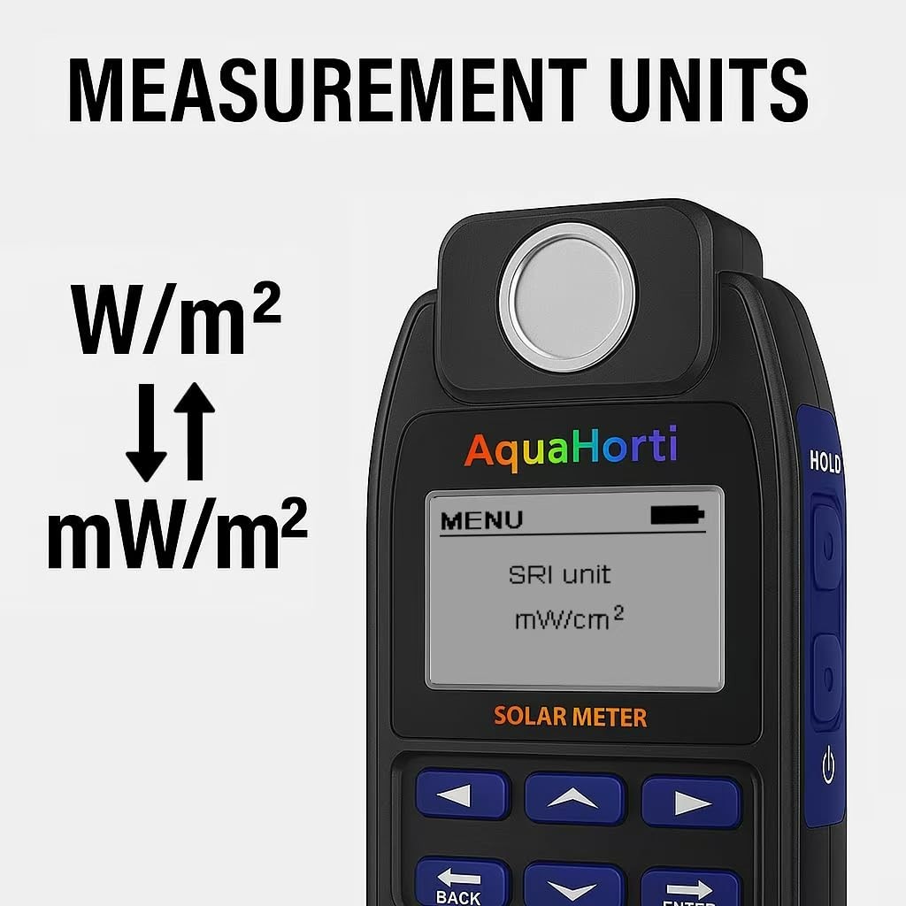AH-SOL Solar Power Meter – High Precision Digital Solar Irradiance Meter for