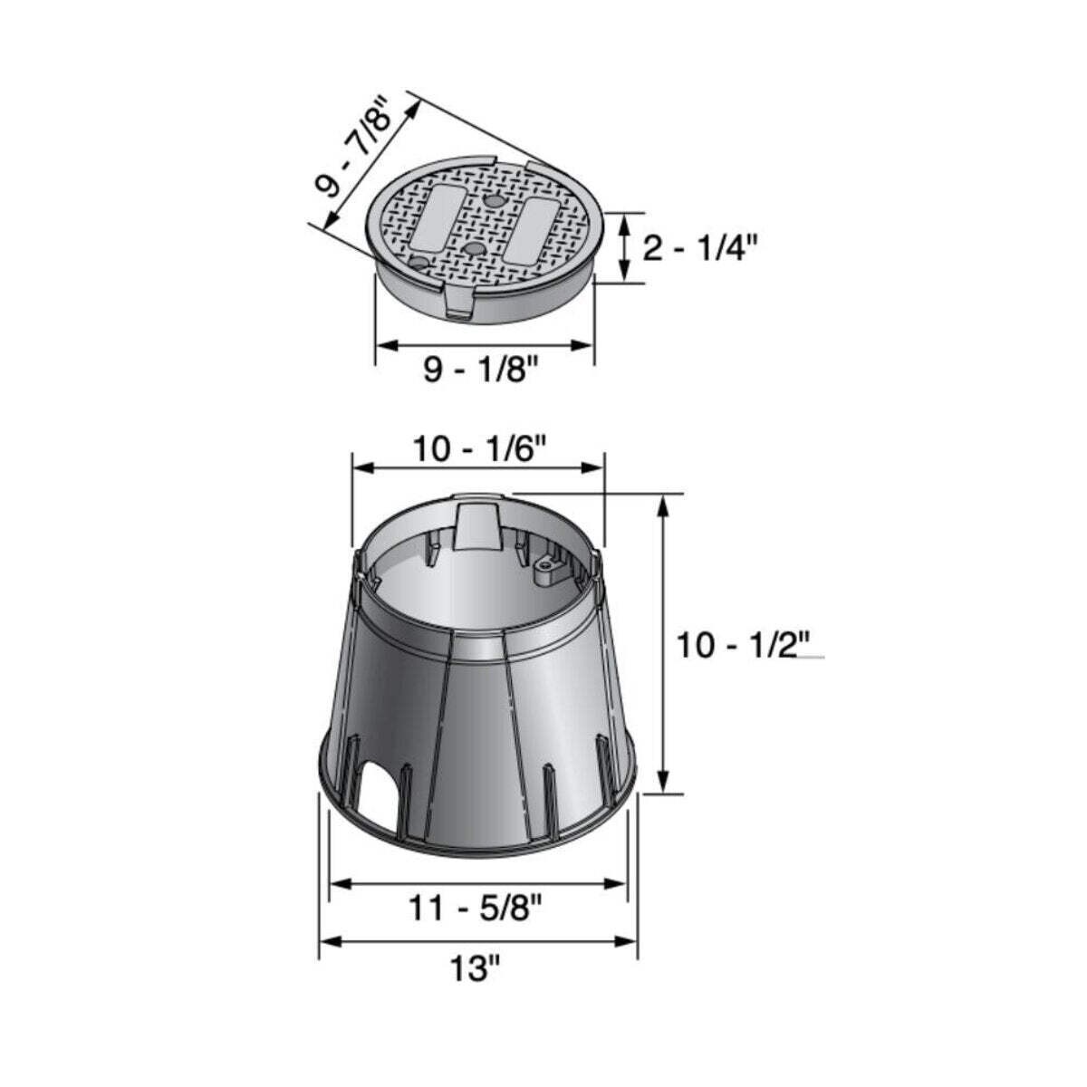 10" Inch Round Irrigation Valve Box NDS