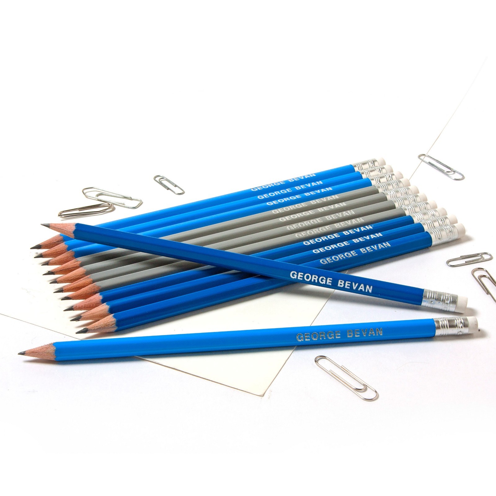 12 HB Pencils Personalised with Name - German Made High Quality Printed Pencils