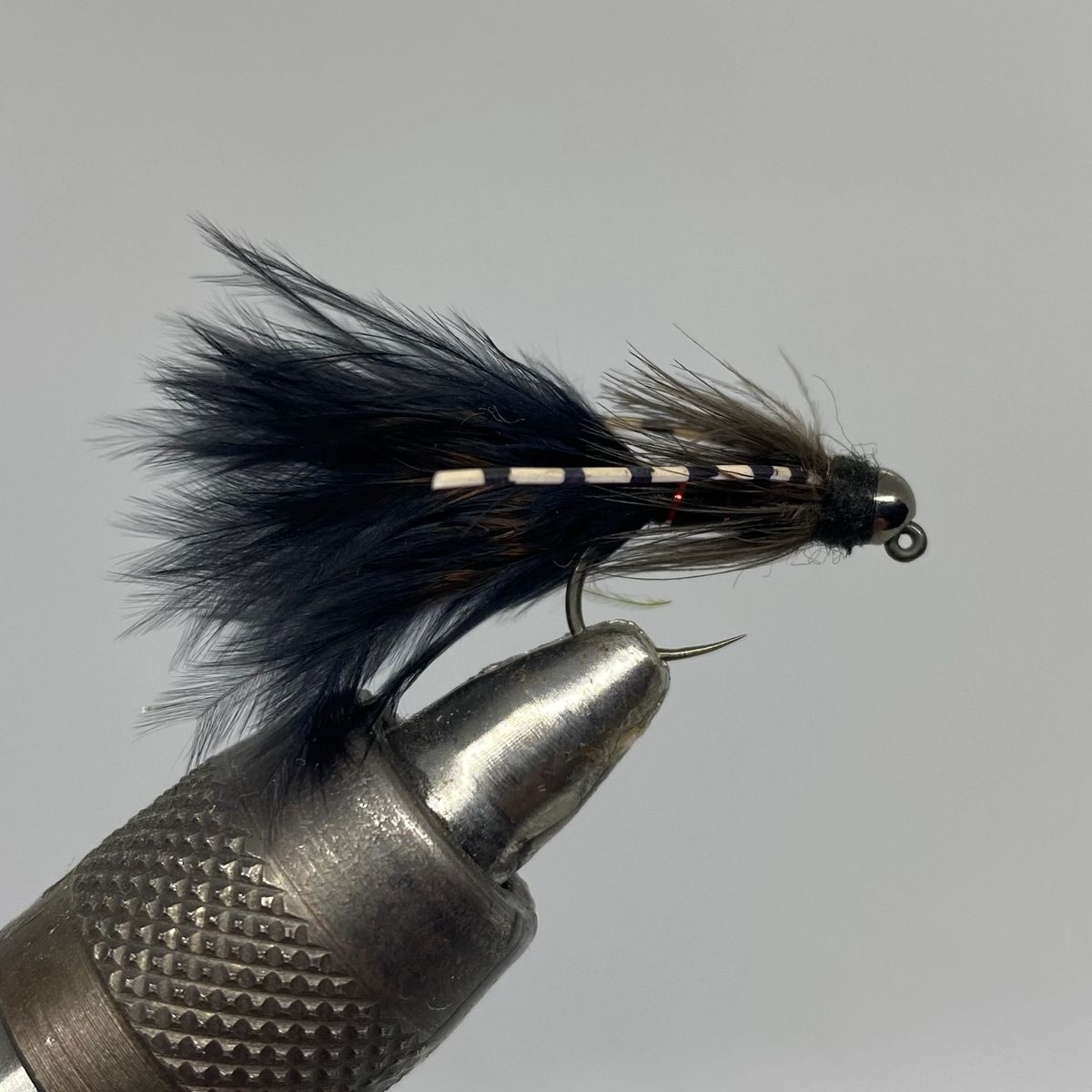 Six (6) - Tungsten Beadhead Jig Bugger - Black - Streamer
