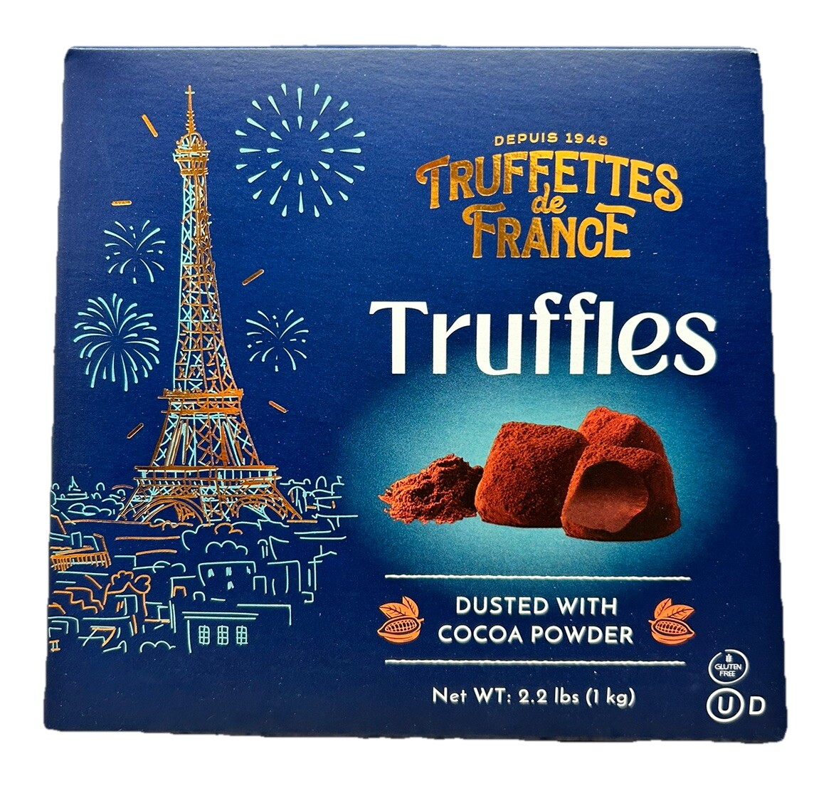Truffettes De France Truffles Dusted With Cocoa Powder 2.2 Lb,Kosher Gluten Free