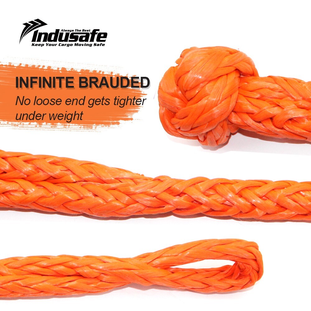 2 Pack 1/2 x 22 Inch 56,000,lbs Soft Shackle Synthetic Rope for ATV UTV 4X4