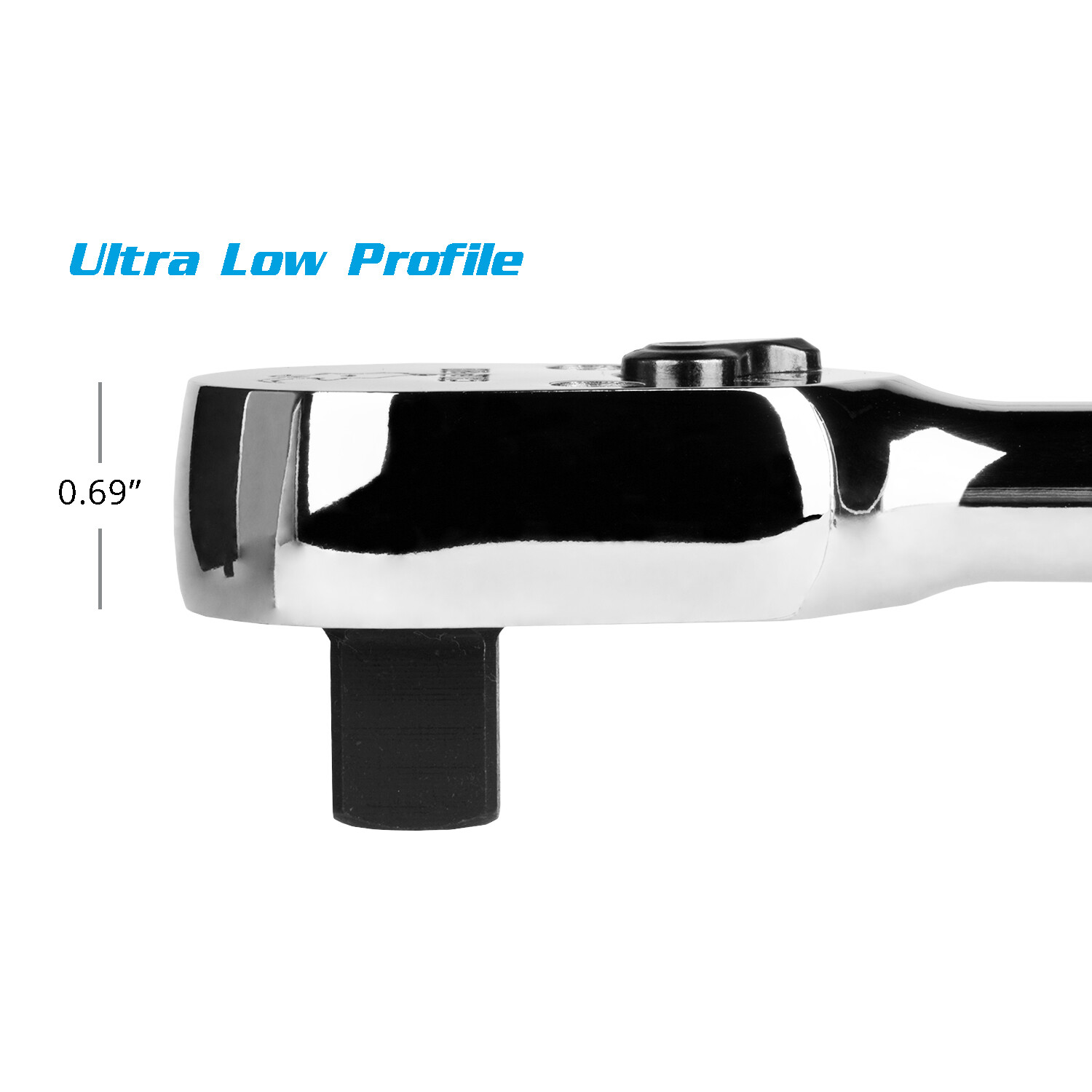 Capri Tools Low Profile Ratchet, True 72-Tooth, 1/4, 3/8, 1/2-in Drive