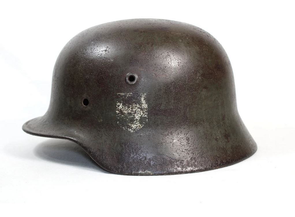 Original WW2 German Heer Single Decal Helmet Shell Size 64