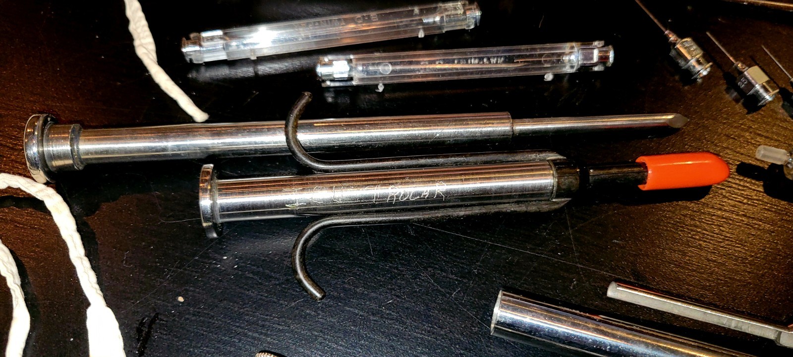 Amazing Lot Of Vintage Surgical Nursing Tools Instruments Syringe Mask Trocars