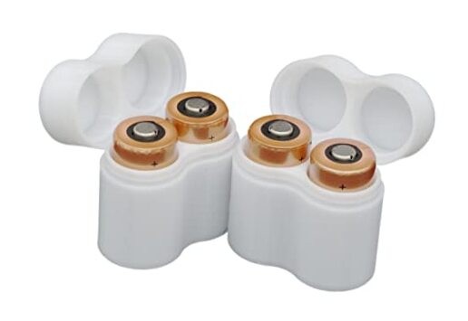 Slimline CR123 Battery Case, Compact Durable TPU Organizer Holds 2 Batteries