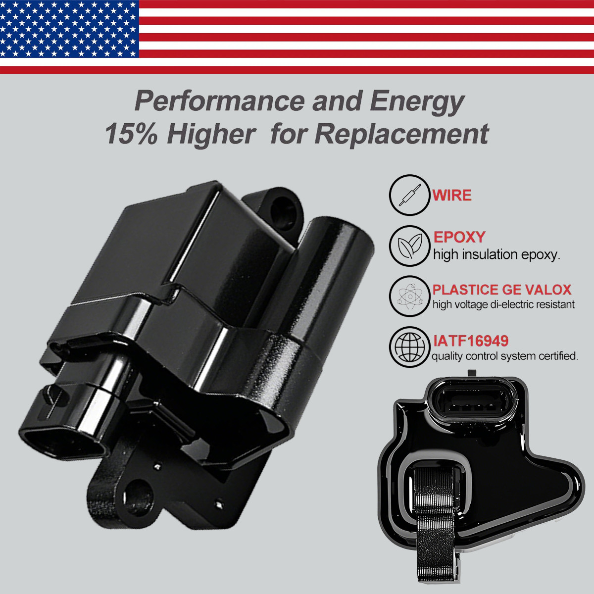 Brand 8X OEM Ignition Coil & Spark Plug & Wire For Chevy GMC 4.8L 5.3L 6.0L 8.1L