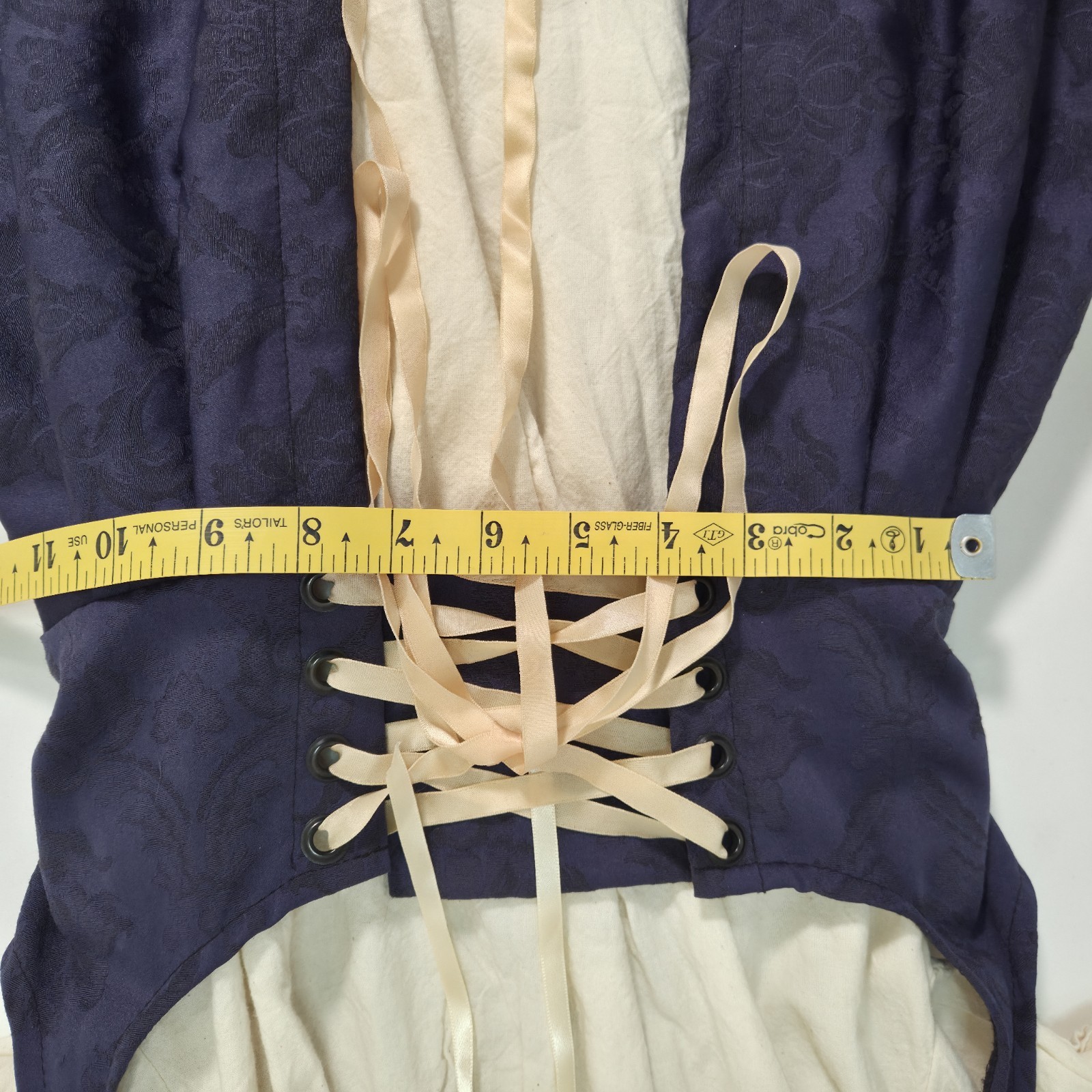 Medieval Renaissance Festival 2 Piece Maiden Youth Dress Small Blue And White