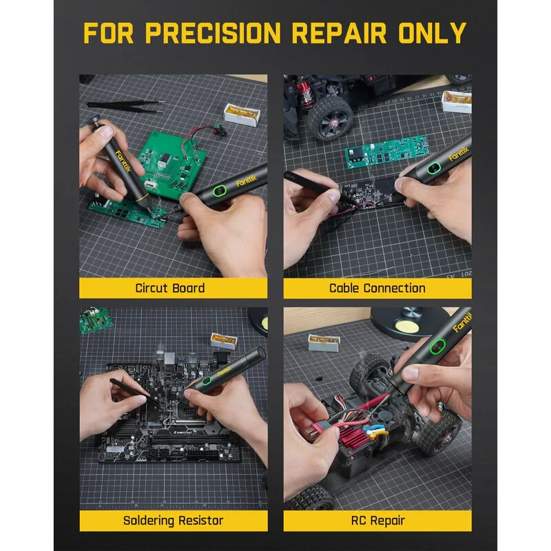 Fanttik T1 Max Soldering Iron Kit, Cordless Soldering Iron, 7 Seconds Fast Heati