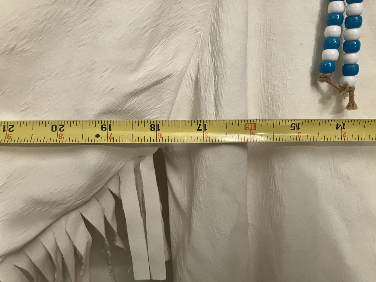 vintage white leather fringe Native American indian dress conchos turquoise bead