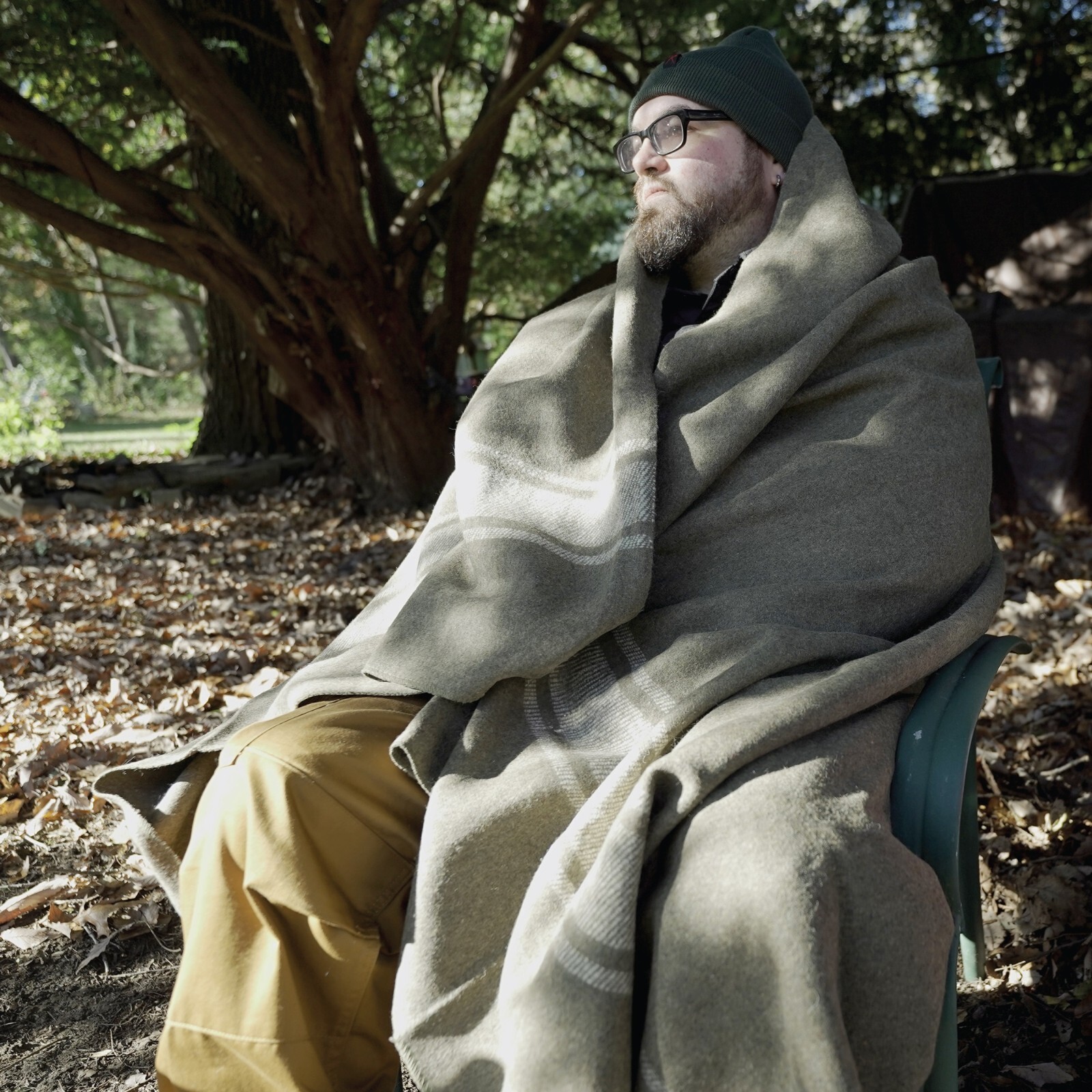 Khaki Italian Army Type European Surplus Style Wool Blanket