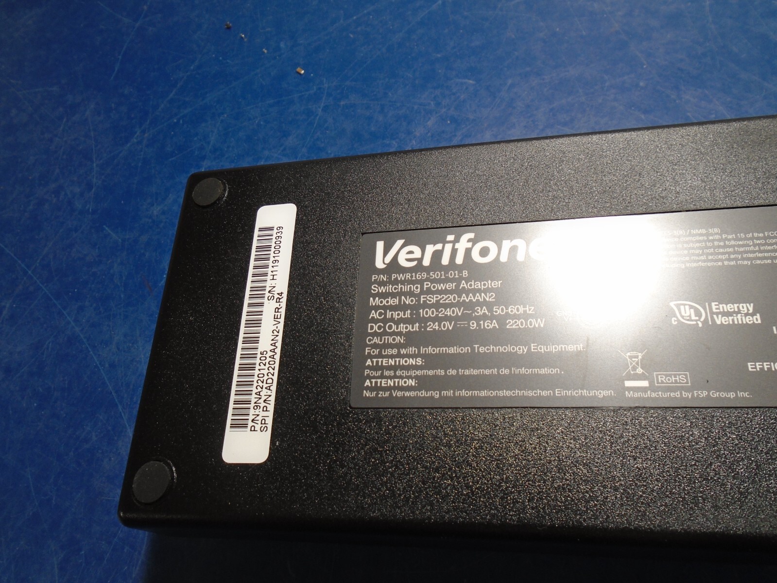 New Verifone FSP FSP220-AAAN2 220W Power Adapter with cables for Ruby 2 Ruby Ci