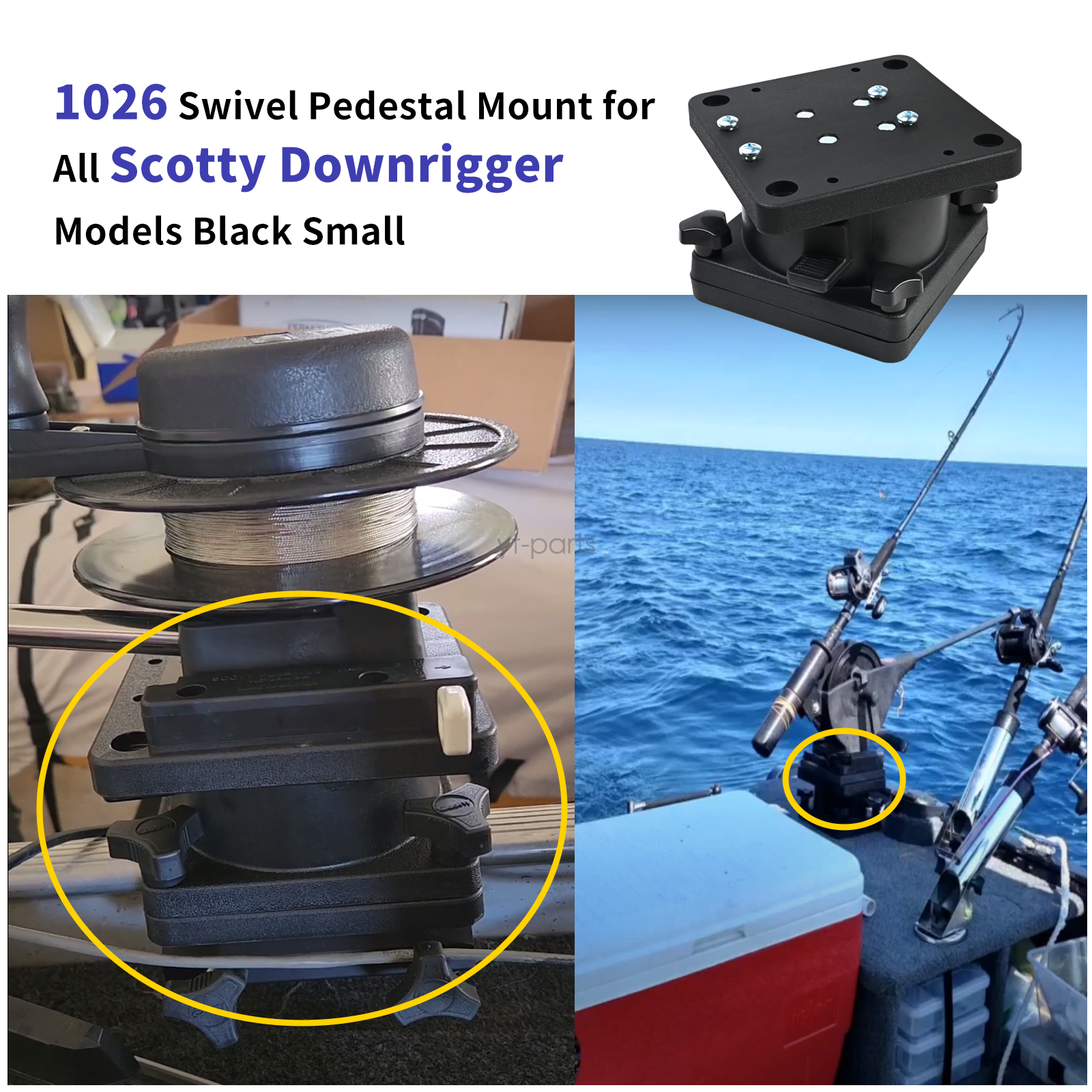 1026 Swivel Pedestal Mount for All Downrigger Models Fit for Scotty