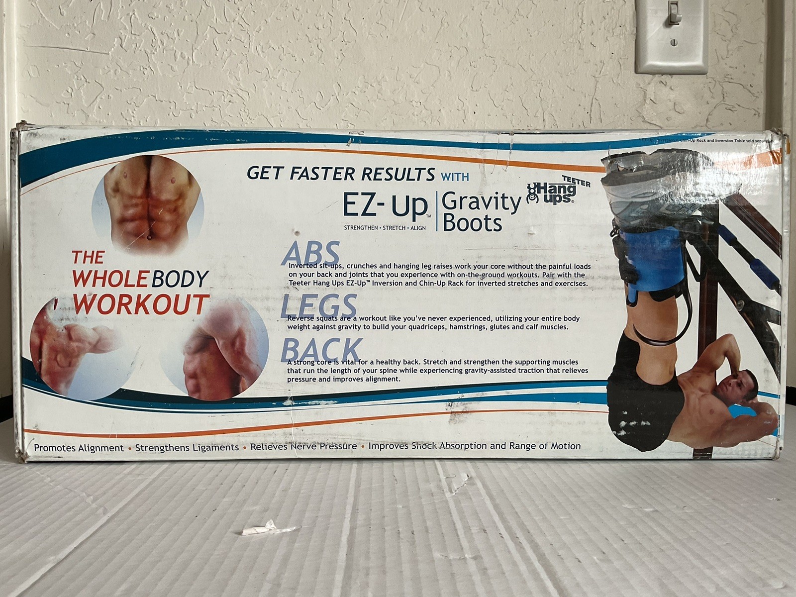 Teeter Hang Ups EZ-Up Gravity Boots Calf Loops With Conversion Bar Gym Training