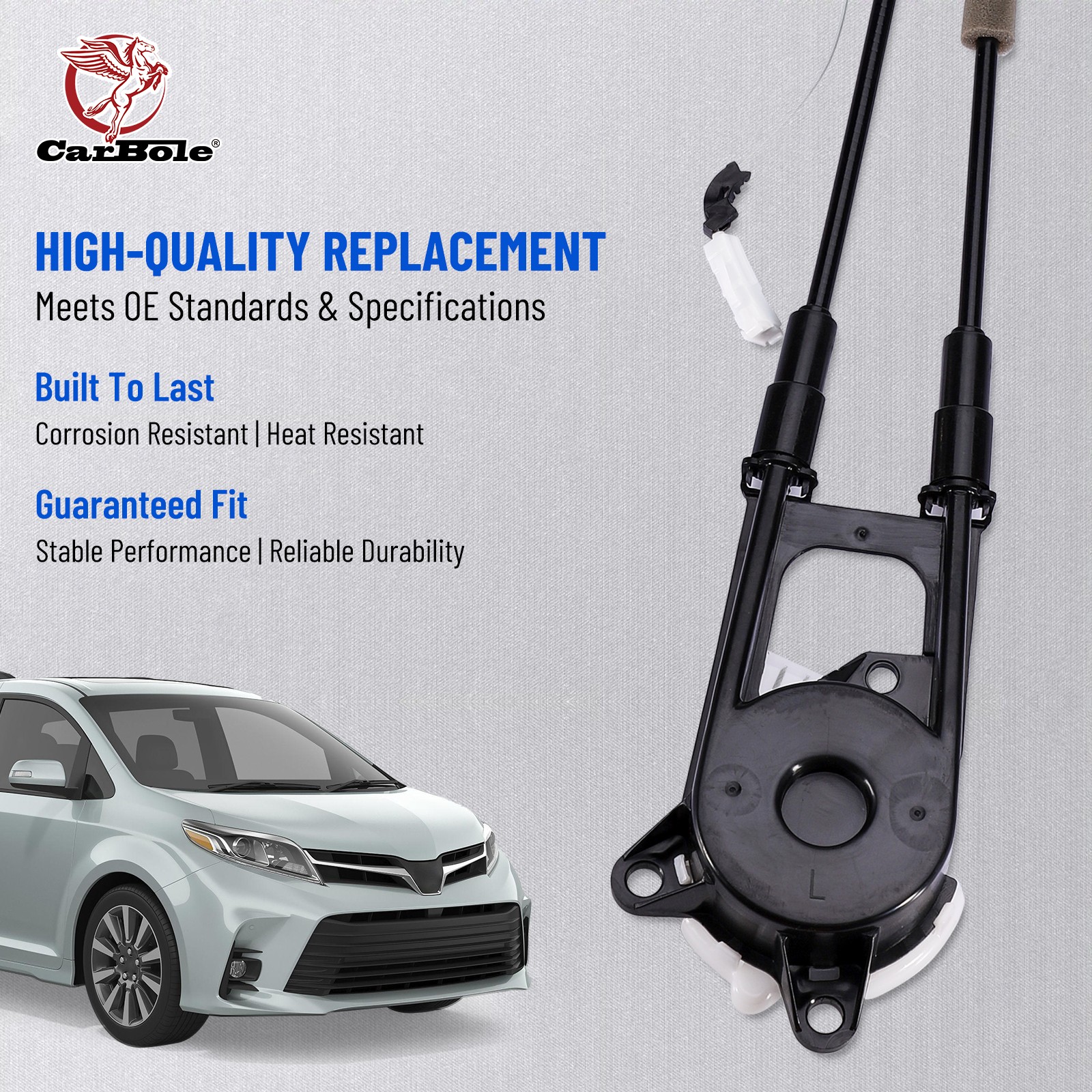 For 2011-2020 Toyota Sienna 3.5L V6 Rear Left Right Side Sliding Door Cable Kit