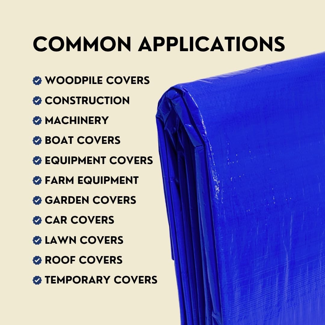 Tarp Supply Blue Poly Tarp With Grommets