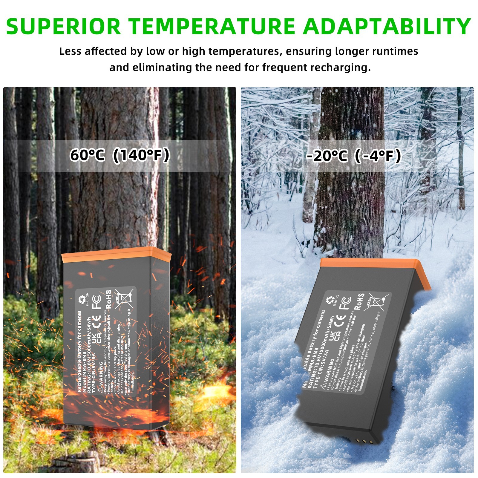 4 Packs Moultrie Power Mag MMA-EM8 5000Ah Battery For Edge Cellular Trai Camera