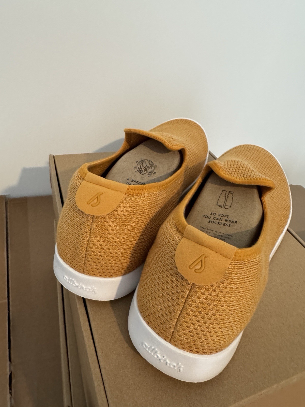 NEW ALLBIRDS TREE LOUNGER LUX HONEY SLIP ON LOAFER SHOES YELLOW MENS SIZE 10