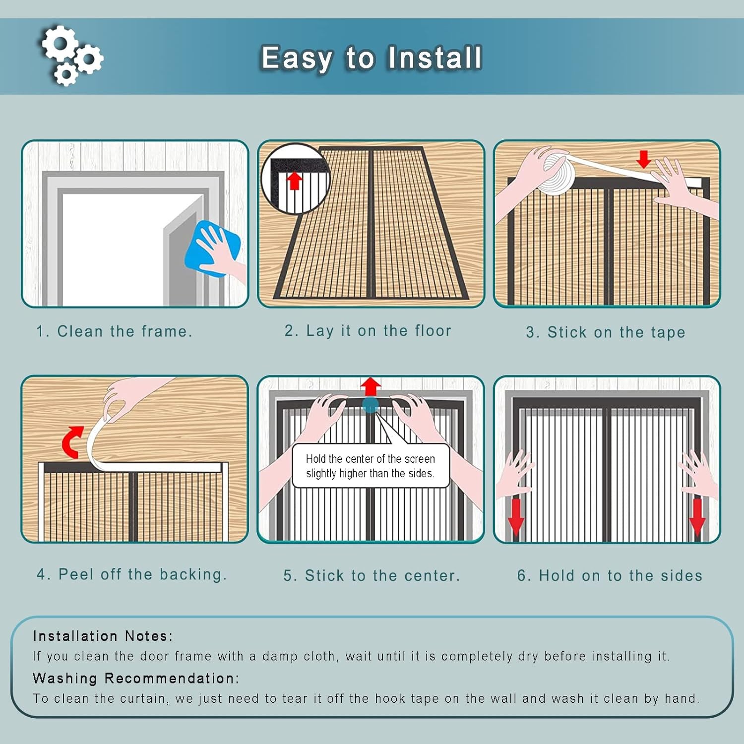 Garage Door Magnetic Screen Door Mesh Curtain Heavy Duty Block Mosquito 92"x74"
