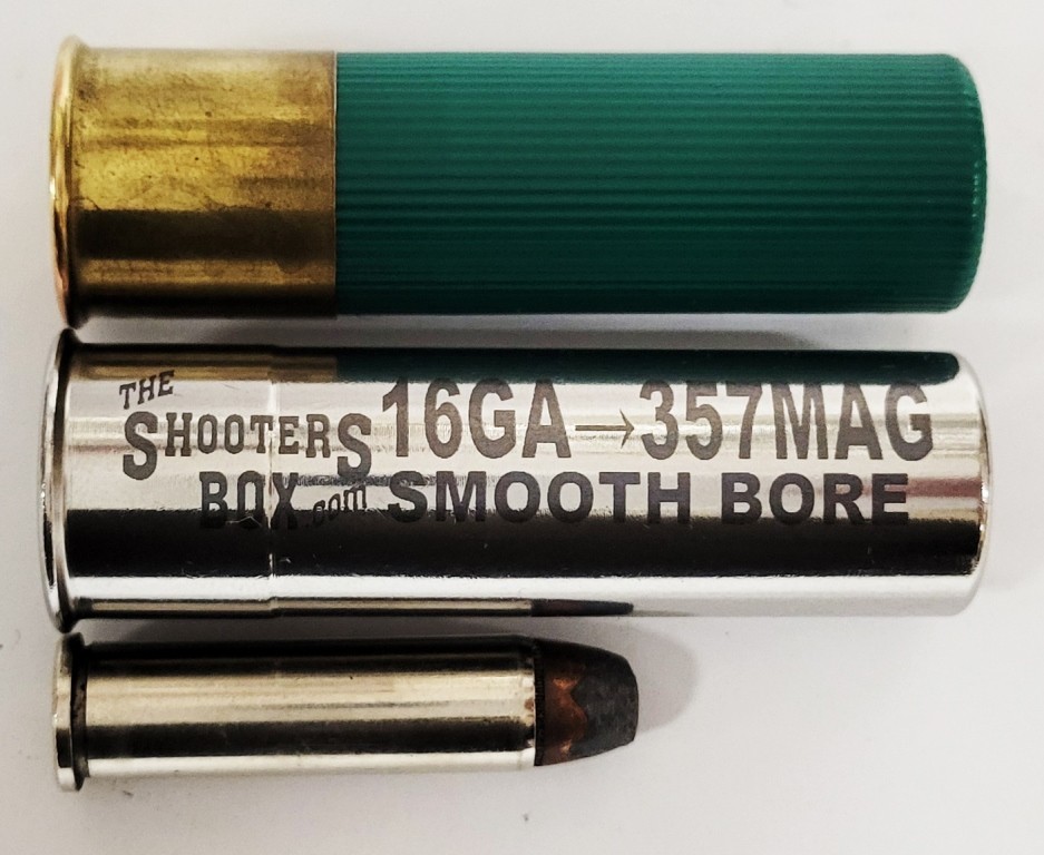 16GA to 357 Magnum Shotgun Adapter - SMOOTH BORE-Stainless - Free Case & Ship!