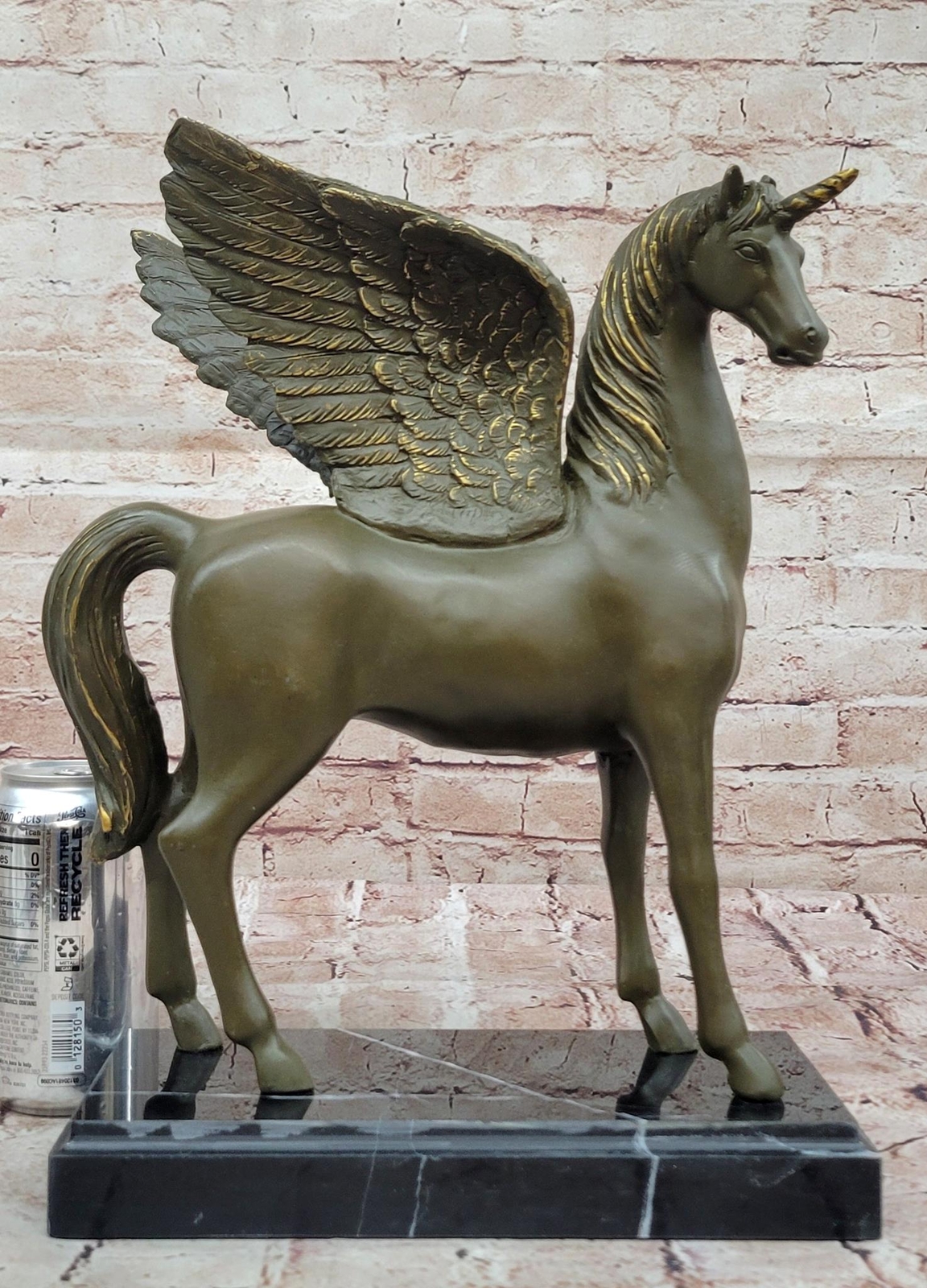 Bronze Pegasus Unicorn Statue – Mythical Winged Horse Sculpture Signed Numbered
