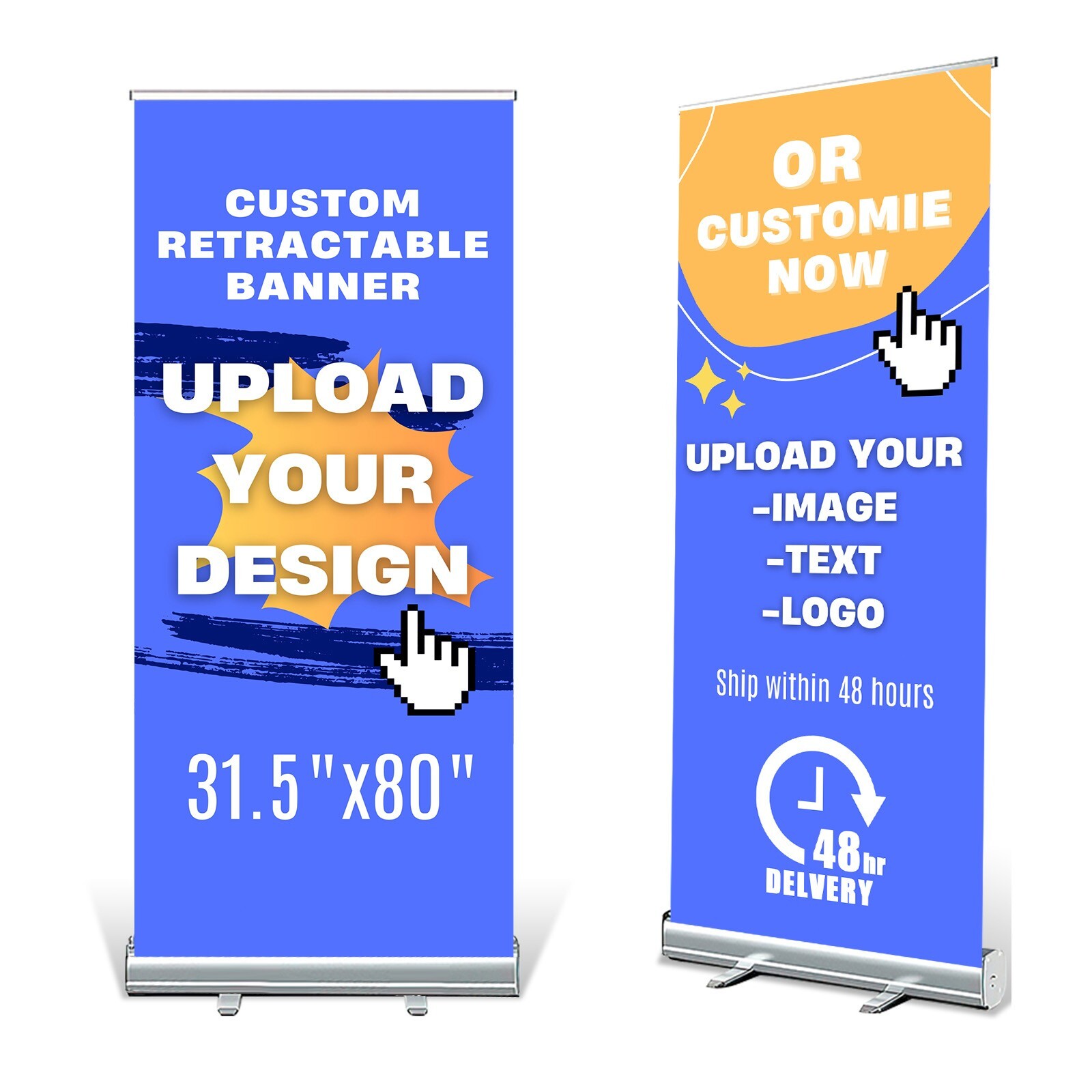 Custom Retractable Banner Stands for Business 31.5*80IN-Personalized Banner