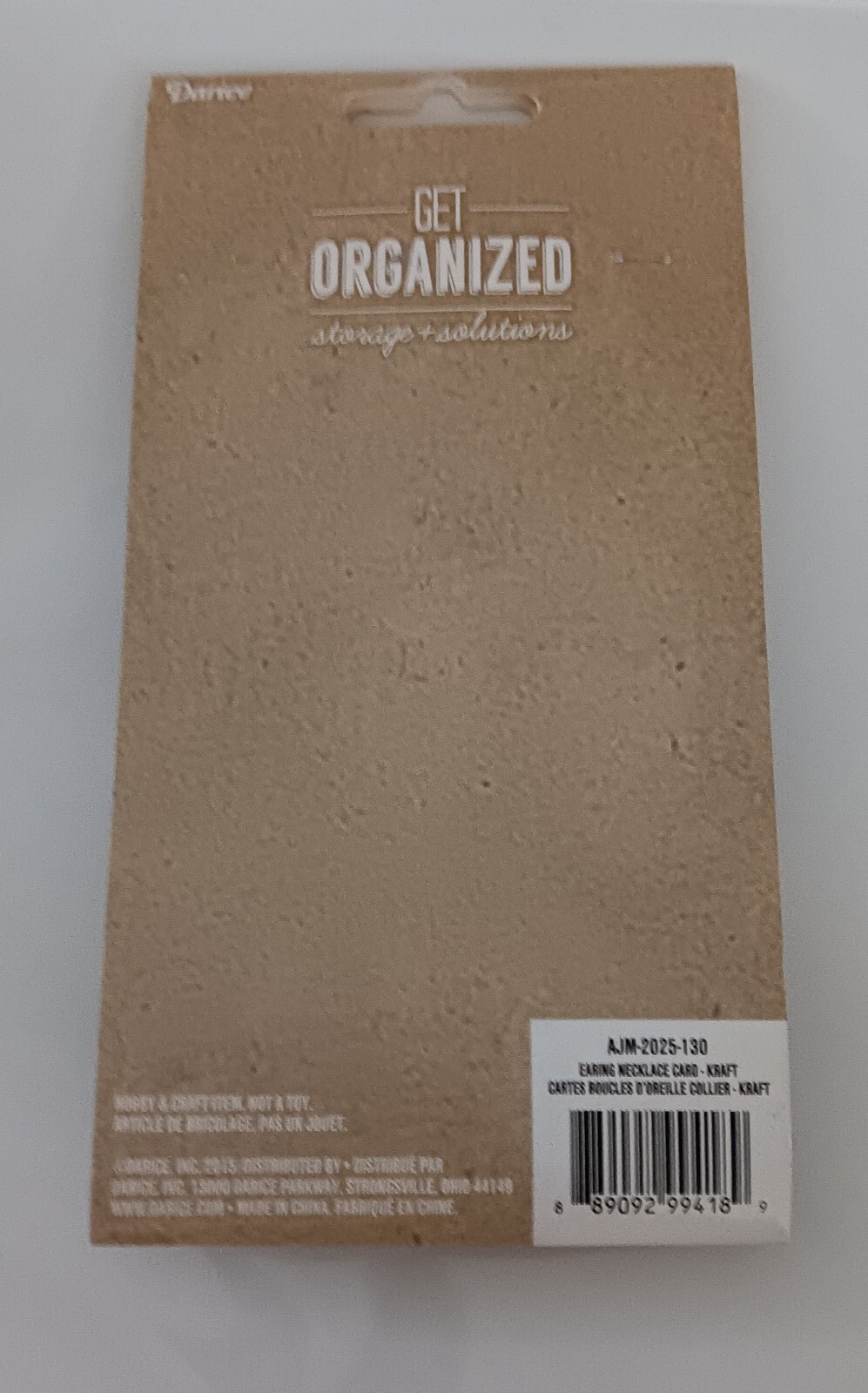 Darice 24pc Earring Necklace Card- Kraft with Adhesive Back