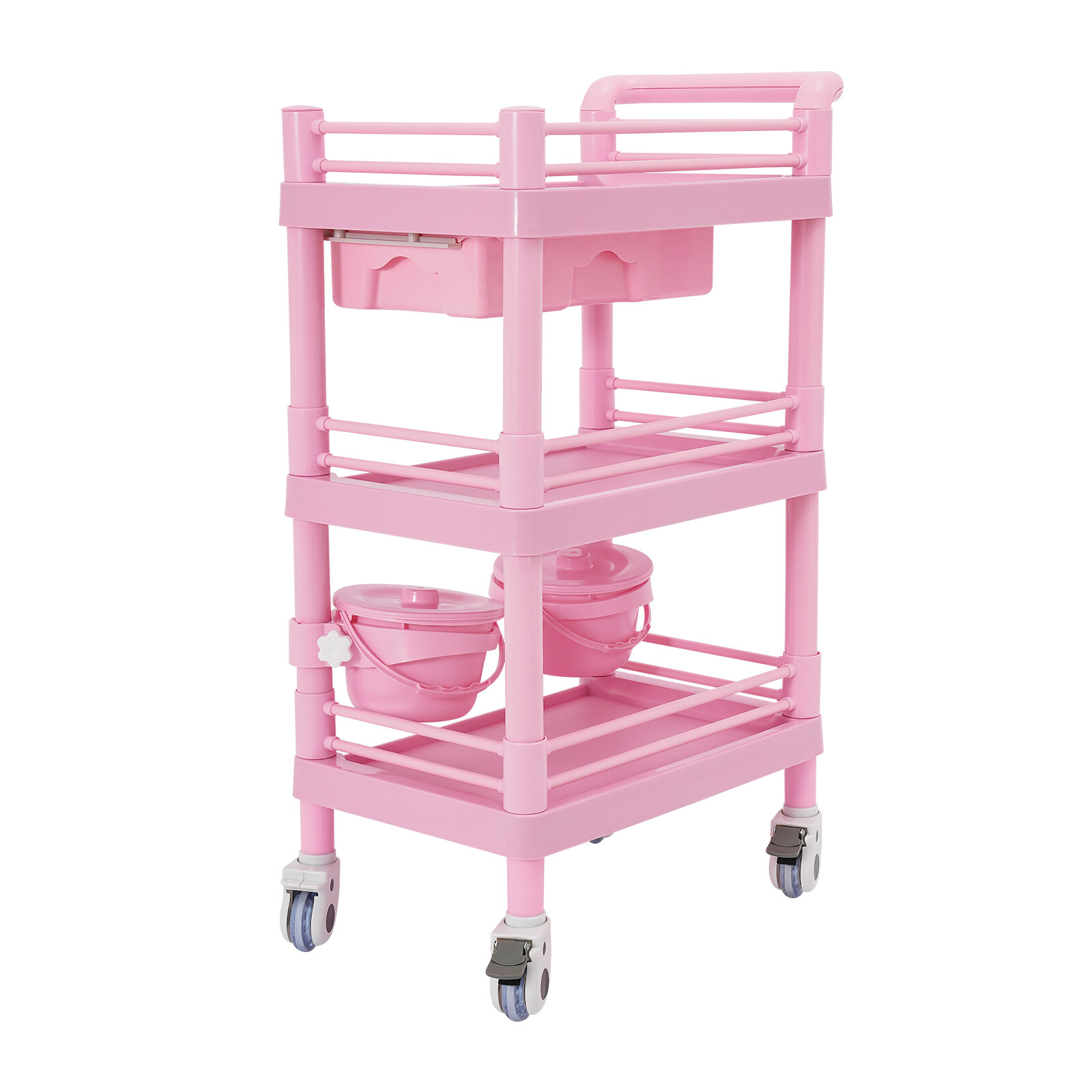 80kg/176.37lbs Movable Salon Storage Cart Beauty Organizer Mobile Storage Cart