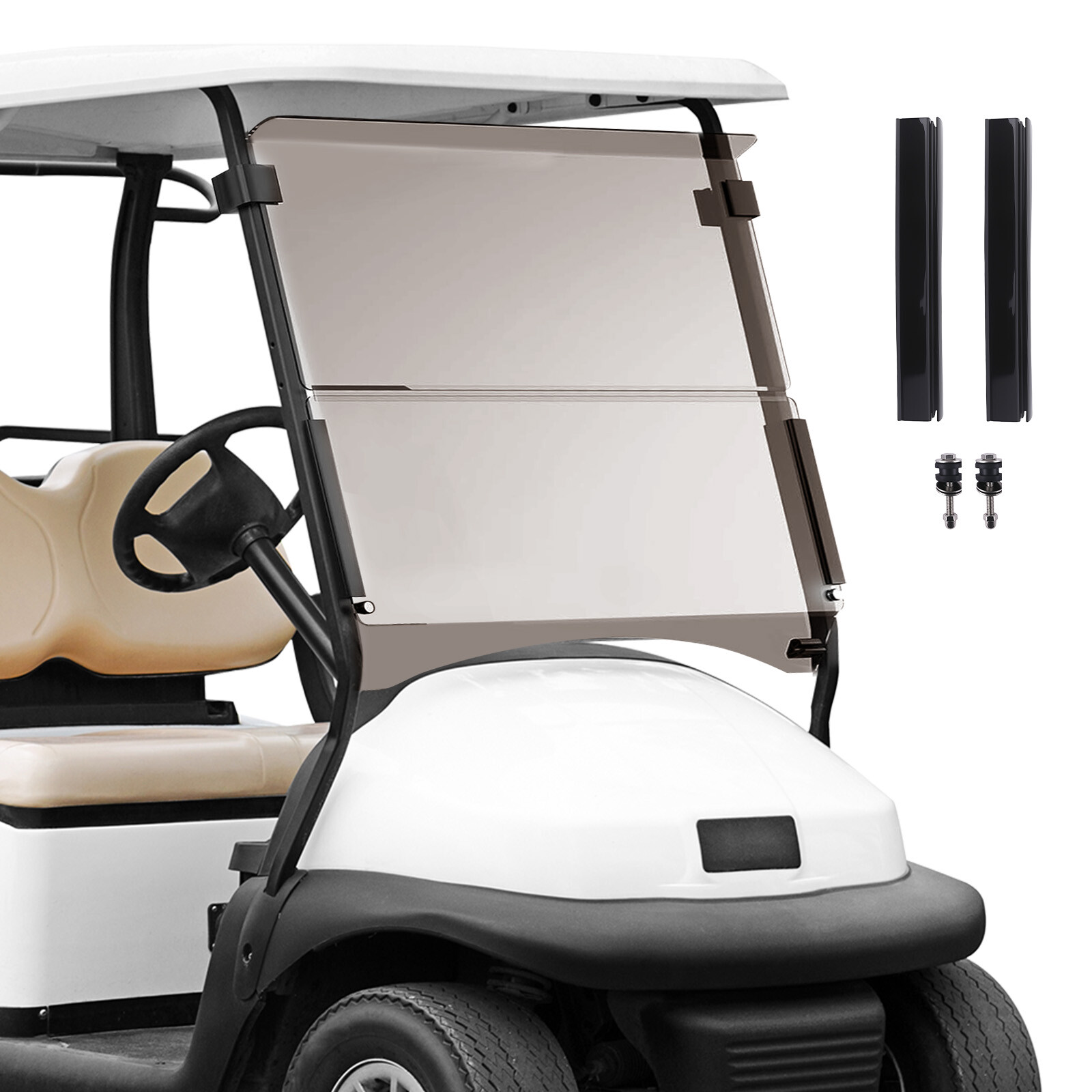 Fold Down Windshield Tinted Windscreen For Club Car Precedent 2004-UP Golf Cart