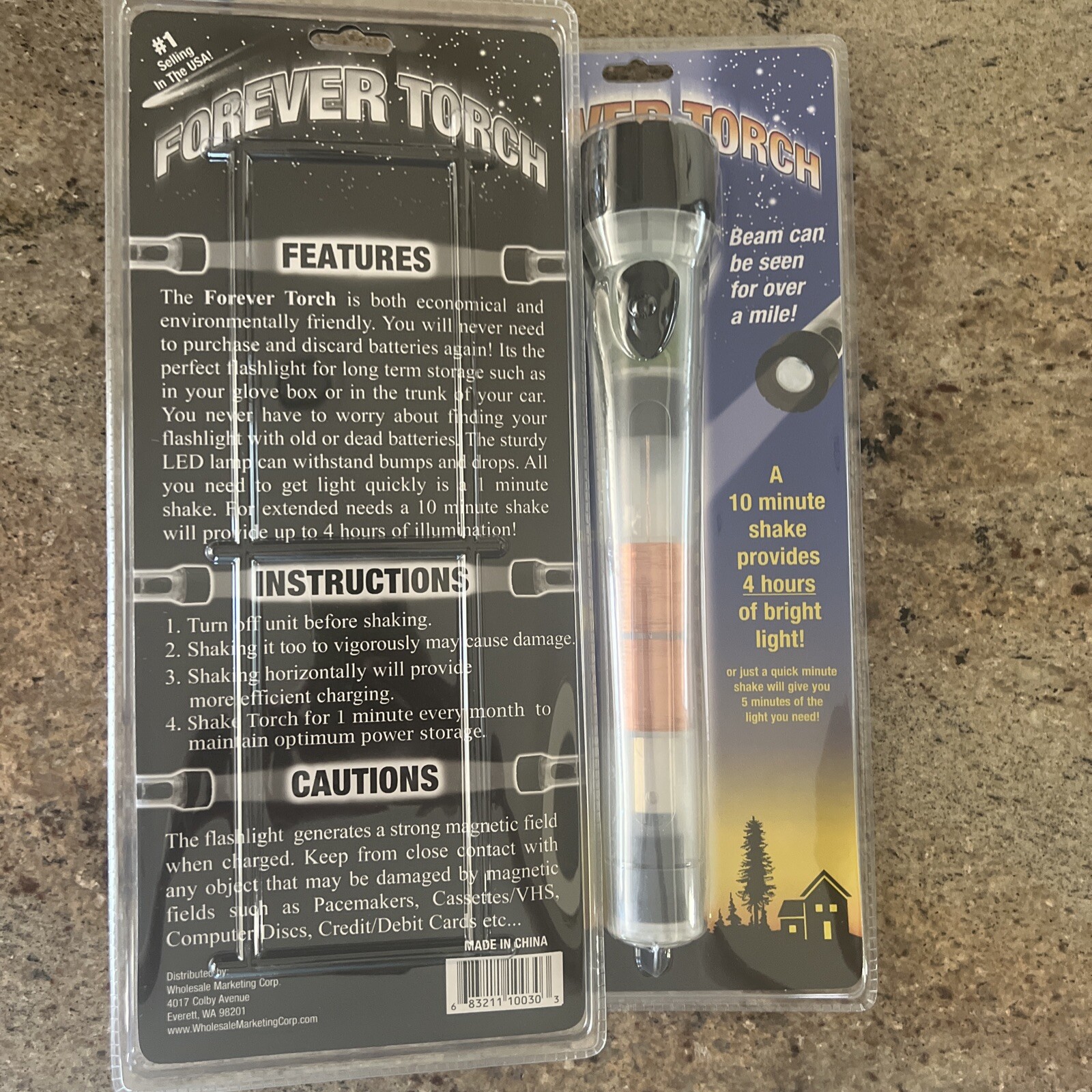 Forever Torch Shake Flashlight Set of 2, No-Battery Lights