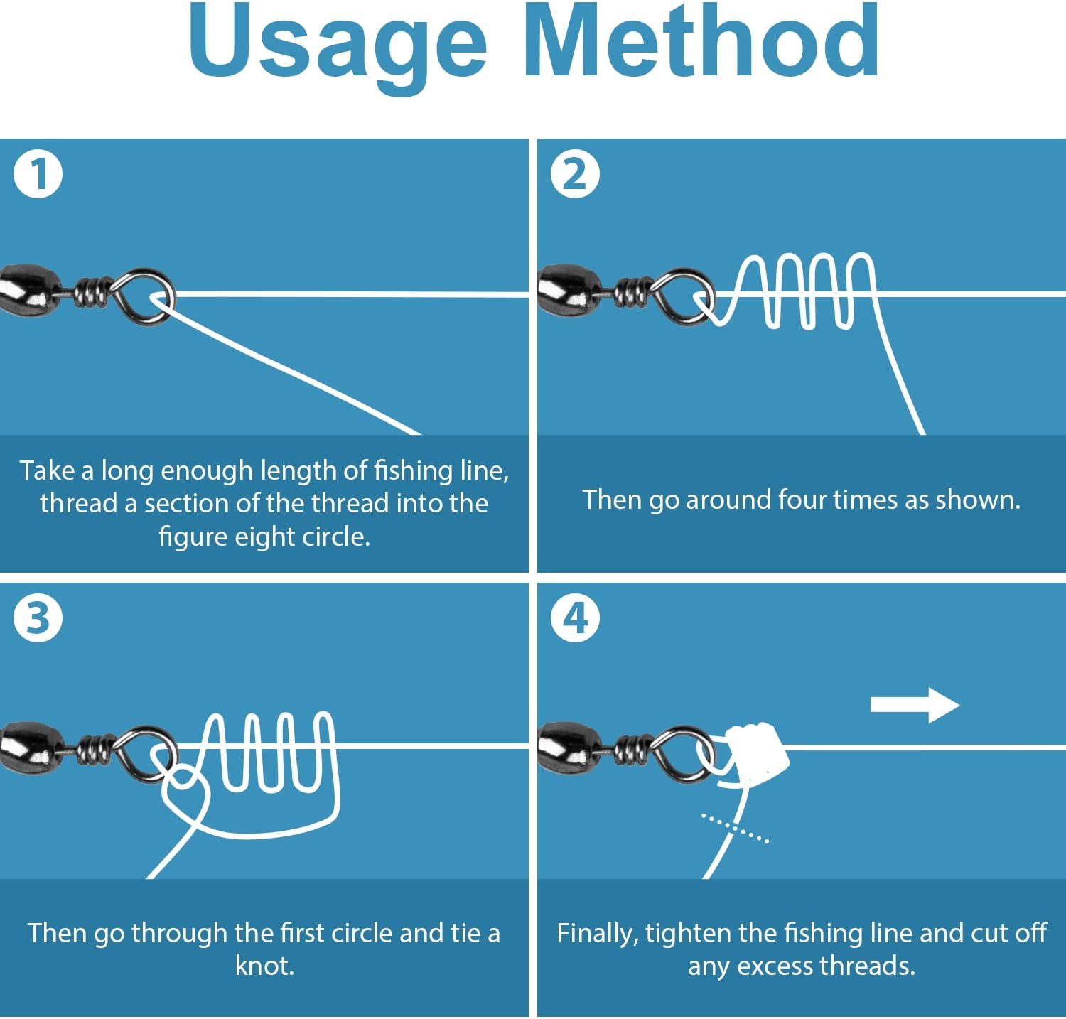 200PCS Fishing Rolling Ball Bearing Barrel Swivel with Safety Snap Conne