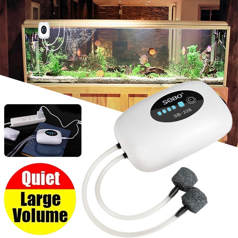 Air Pump Aerator Oxygen Pump Portable USB Rechargeable Air Bubbler For Fish Tank