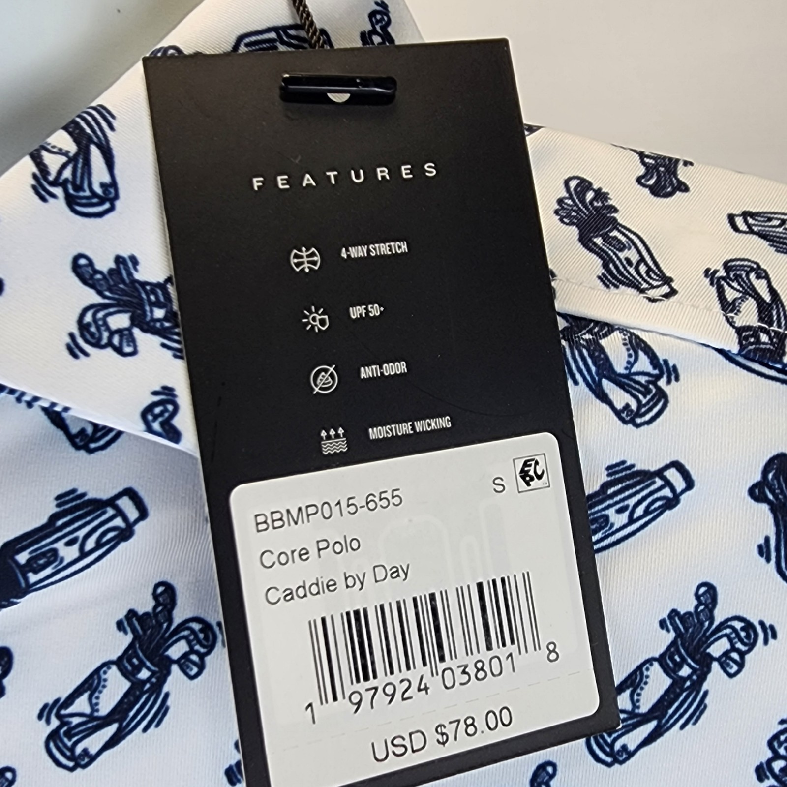 Bad Birdie Golf Caddie By Day Performance Polo Shirt Men's Small