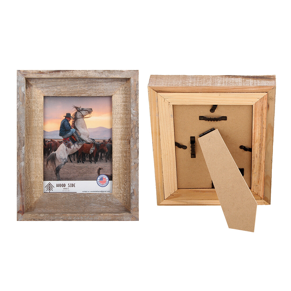 Rustic Barnwood Picture Frames - Natural Reclaimed Wood, 1 3/4" Frame Width