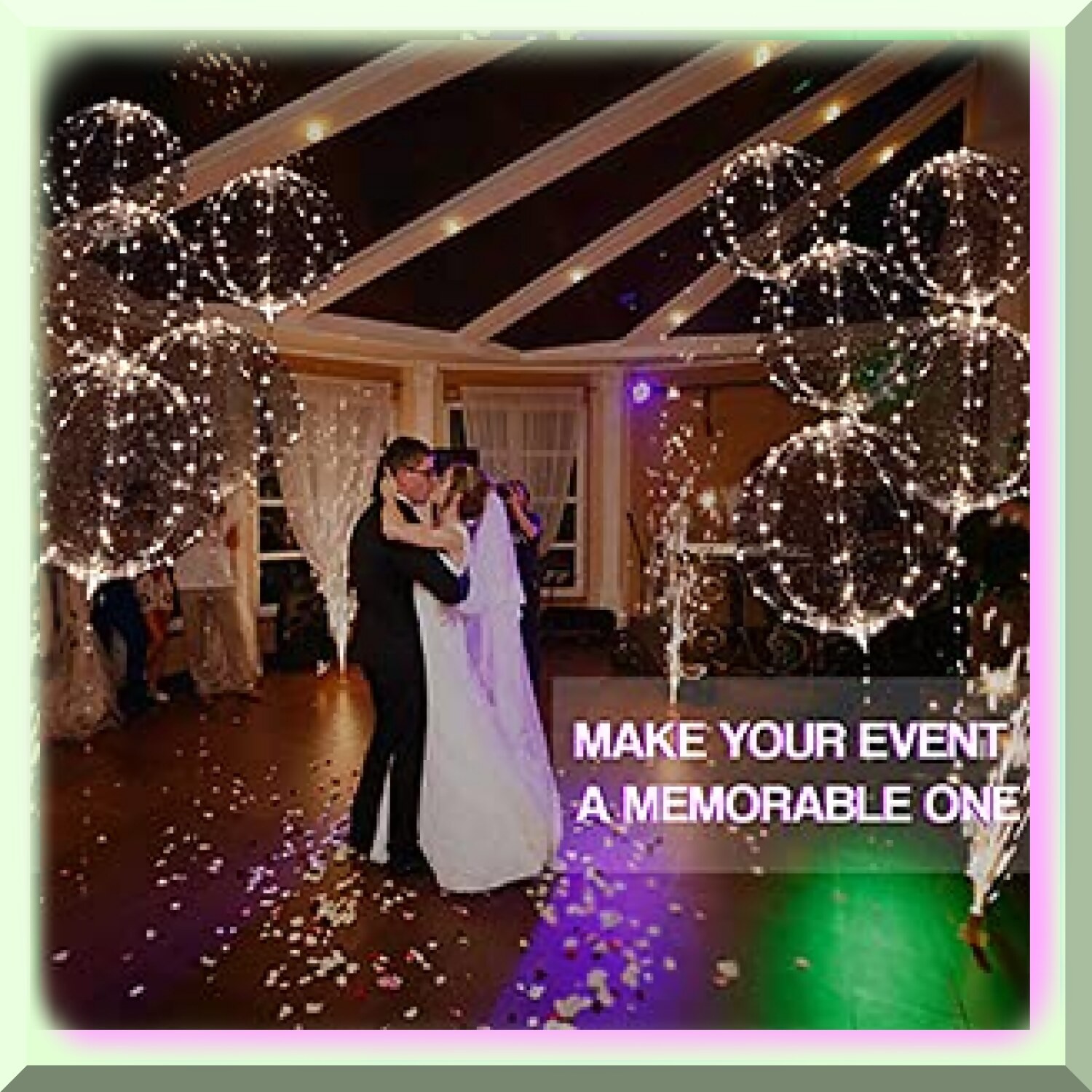 10 Warm White LED Balloons for Wedding Decor