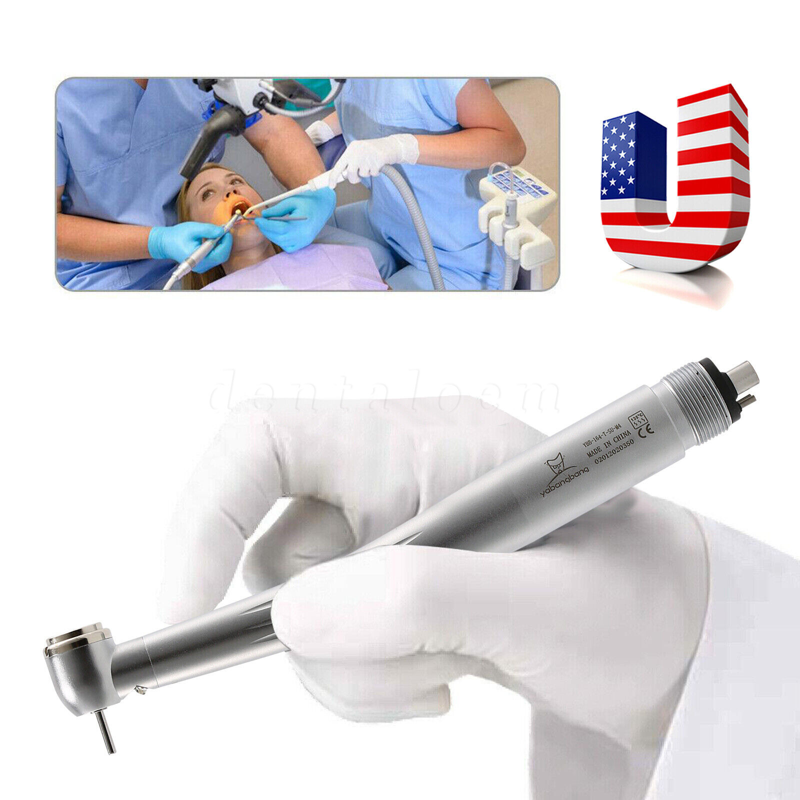 Yabangbang E-generator Dental LED Fiber Optic High Speed Handpiece 4 Holes YBM