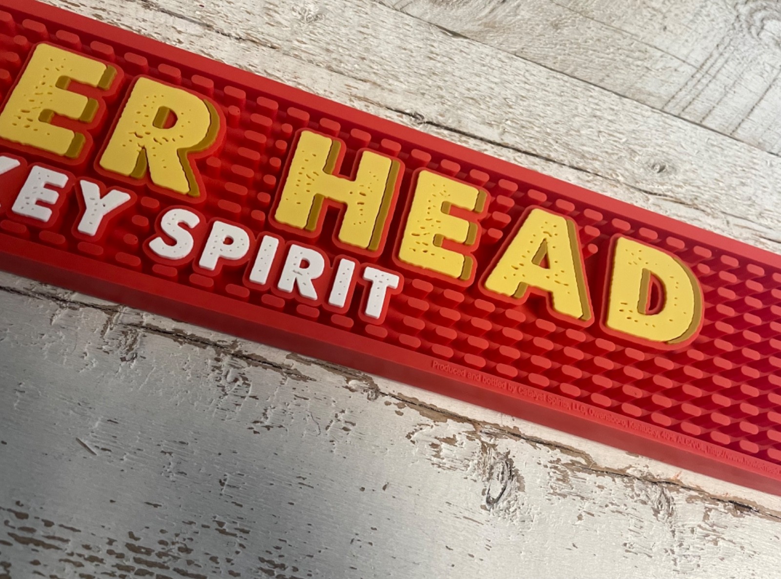 New Old Stock Howler Head Monkey Spirit Red Rubber Bar Tap Mat